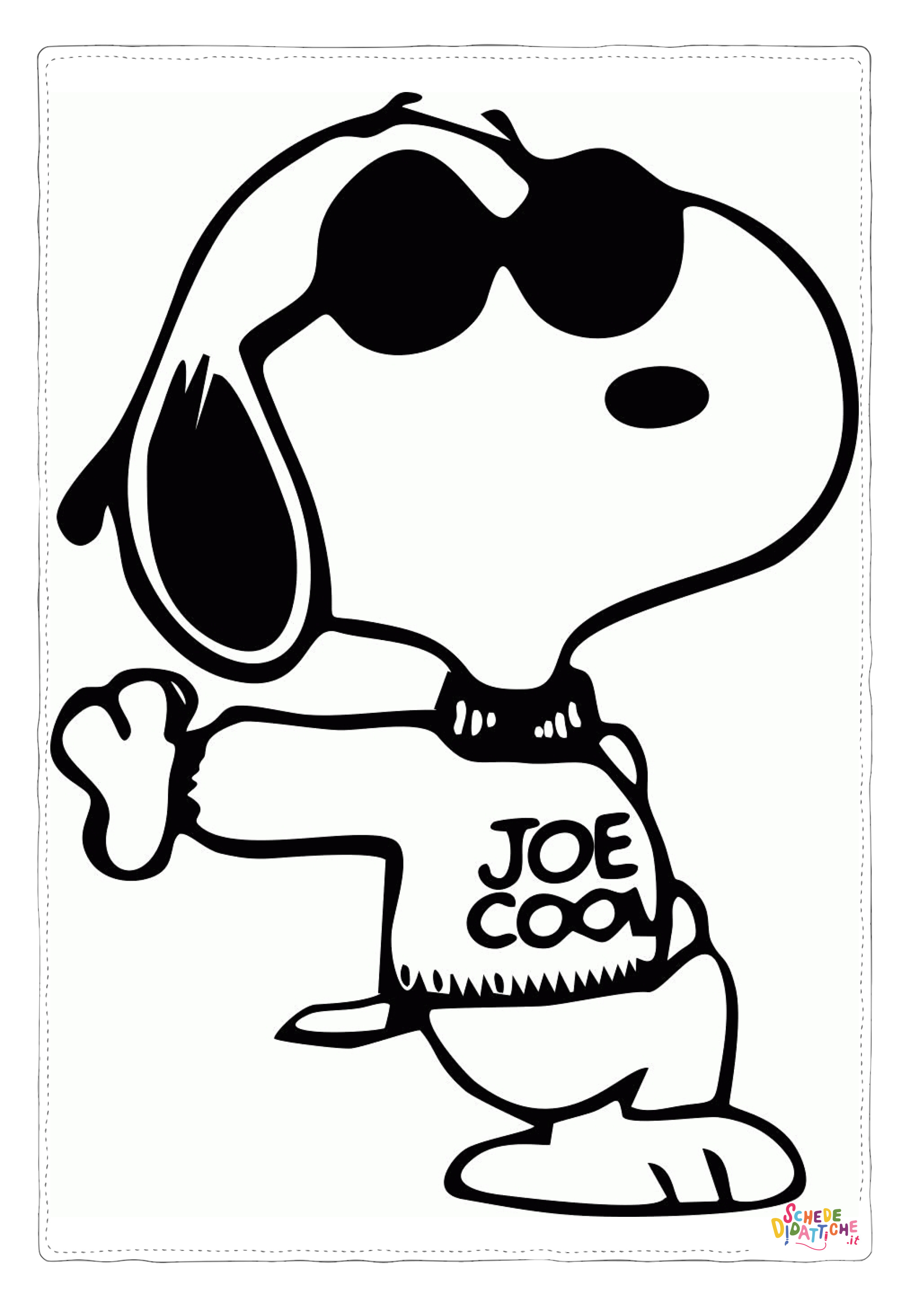 Disegno "Disegno di Snoopy da stampare e colorare 15" Disegno di Snoopy da stampare e colorare 15