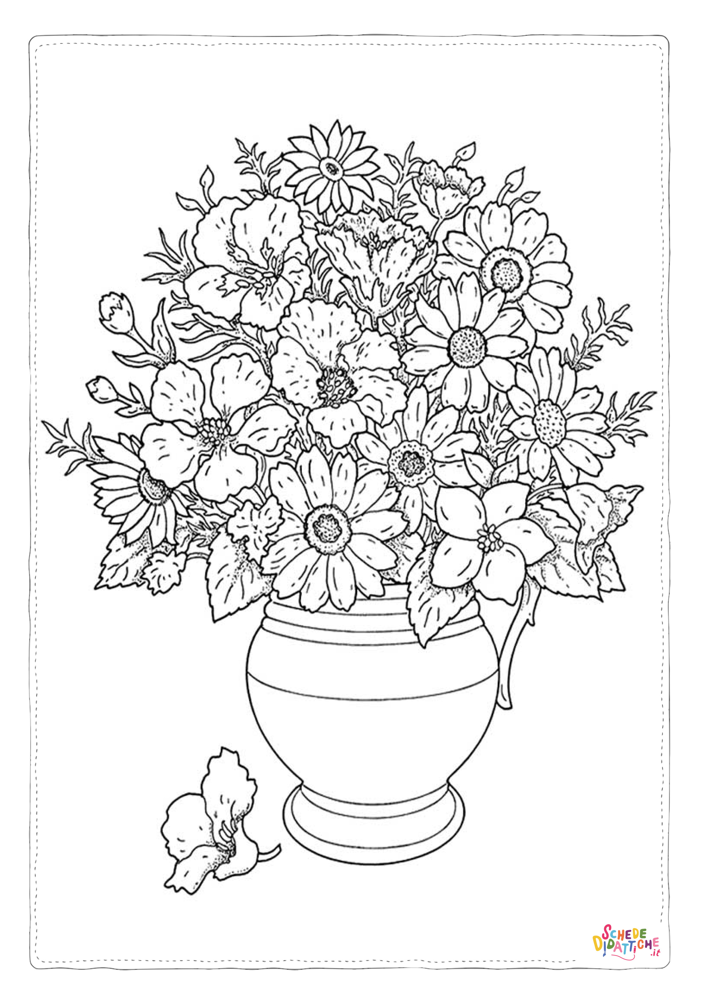 Disegno di fiore da stampare e colorare 167