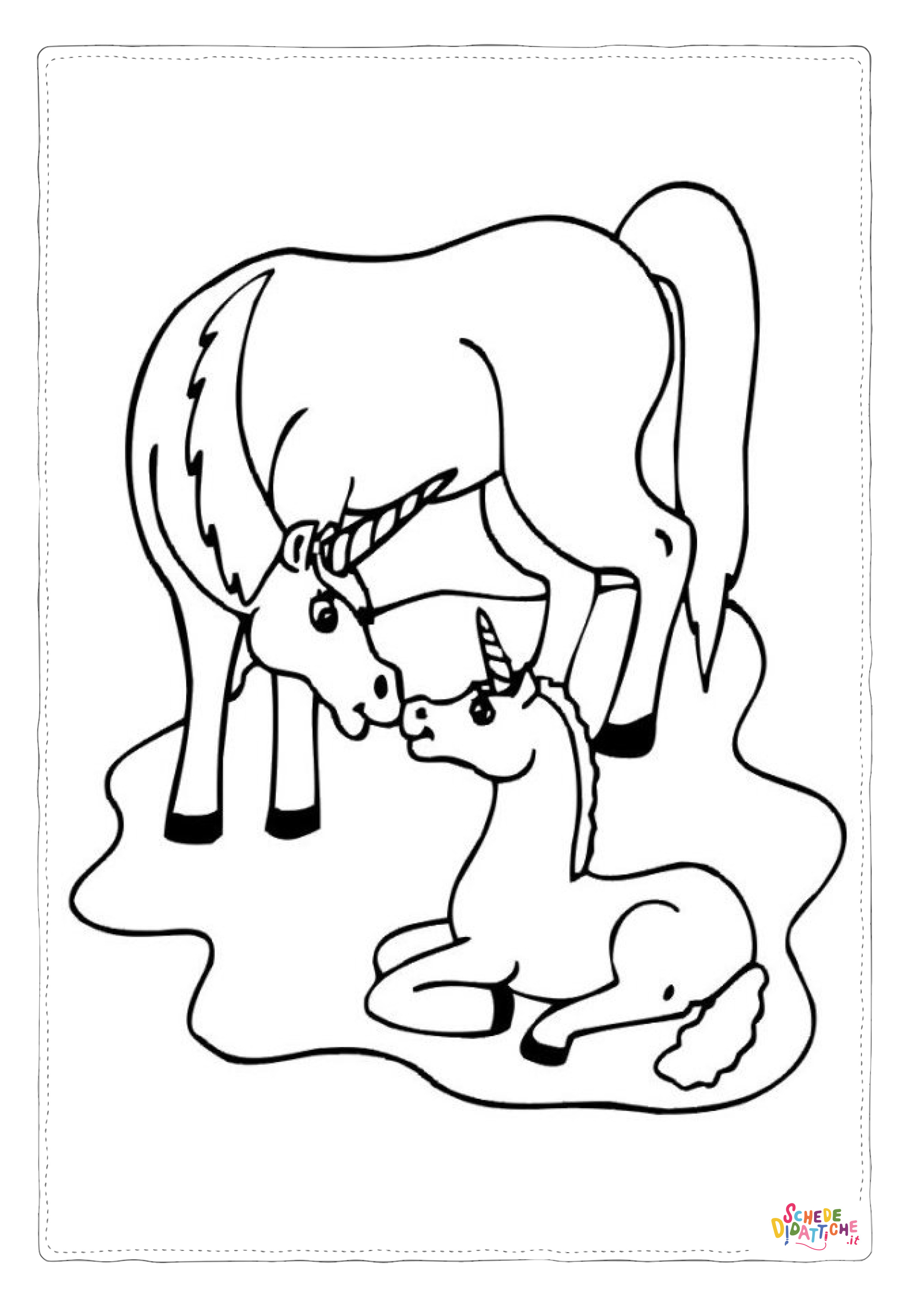 Disegno di unicorno da stampare e colorare 132