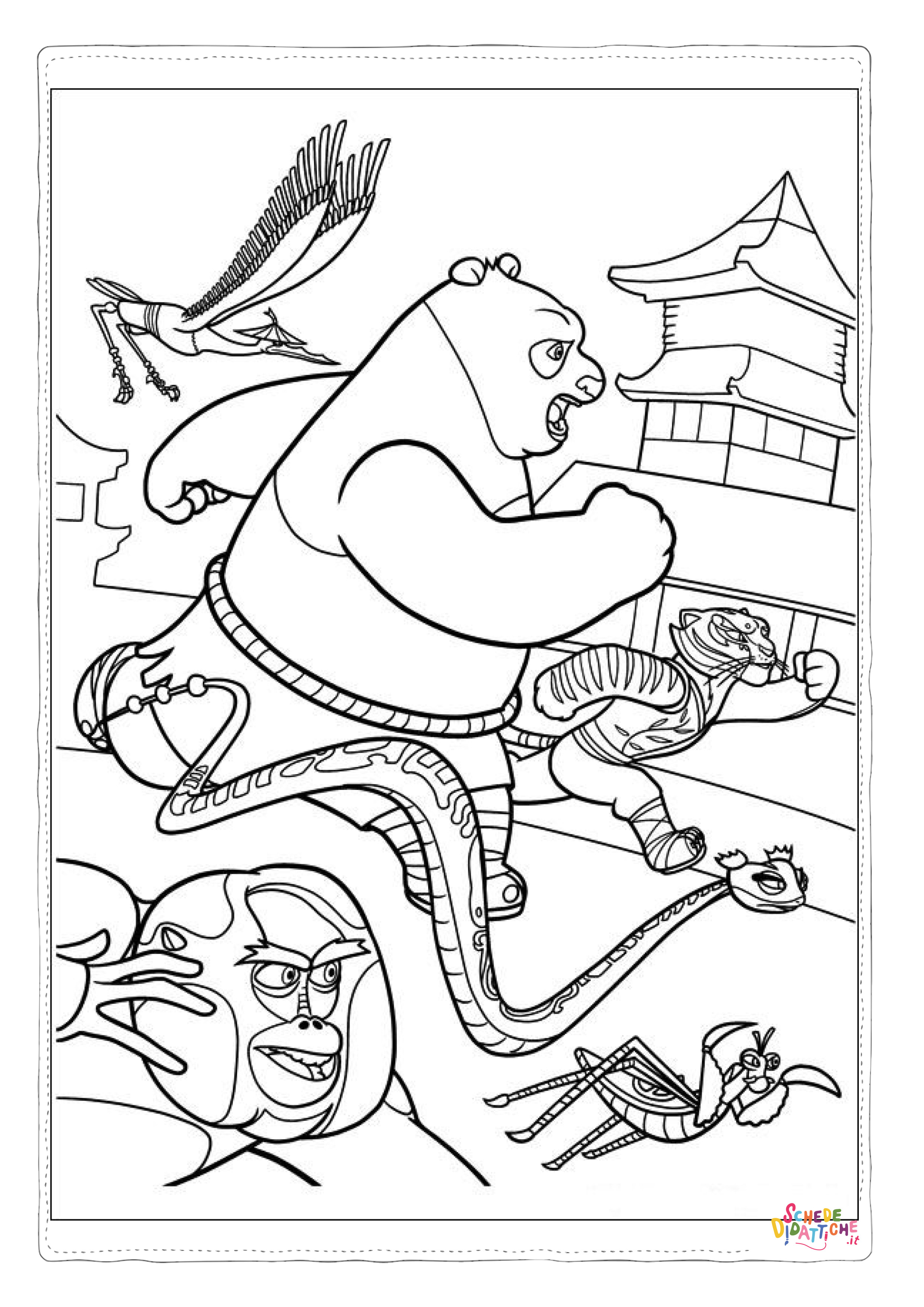 Disegno di Kung Fu Panda da stampare e colorare 17