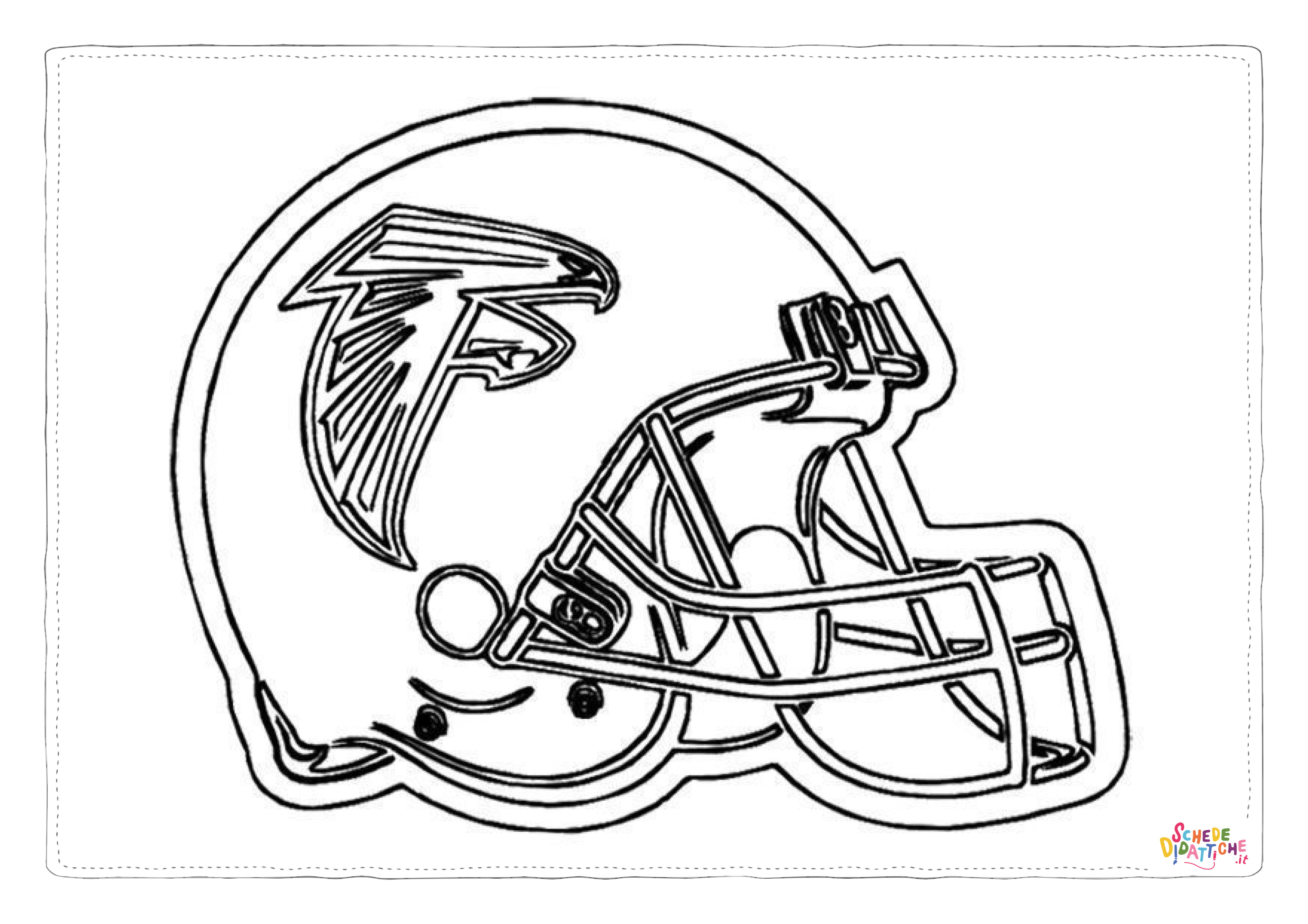 Disegno "Disegno di football americano da stampare e colorare 28" Disegno di football americano da stampare e colorare 28