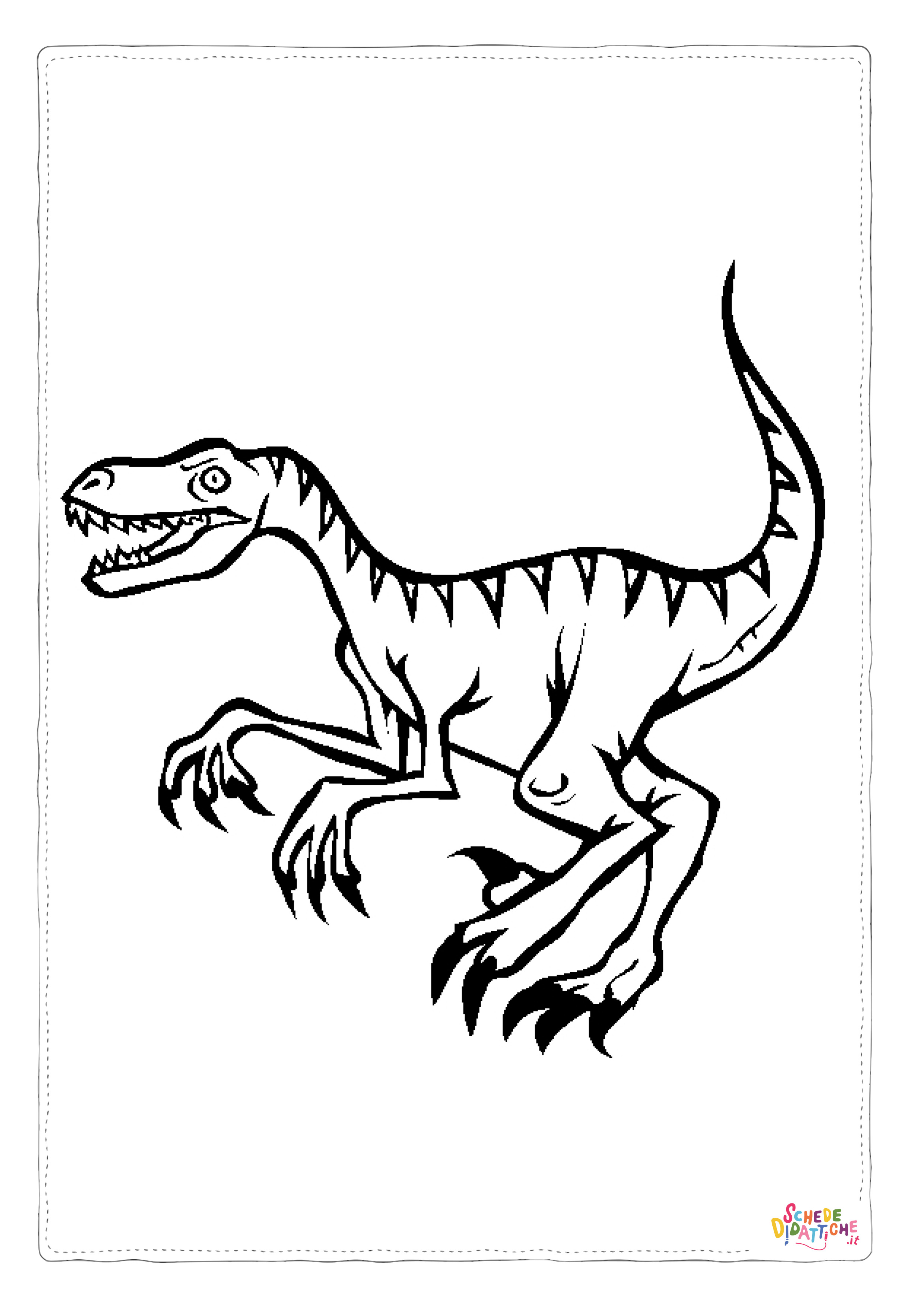 Disegno "Disegno di Velociraptor da stampare e colorare 2" Disegno di Velociraptor da stampare e colorare 2