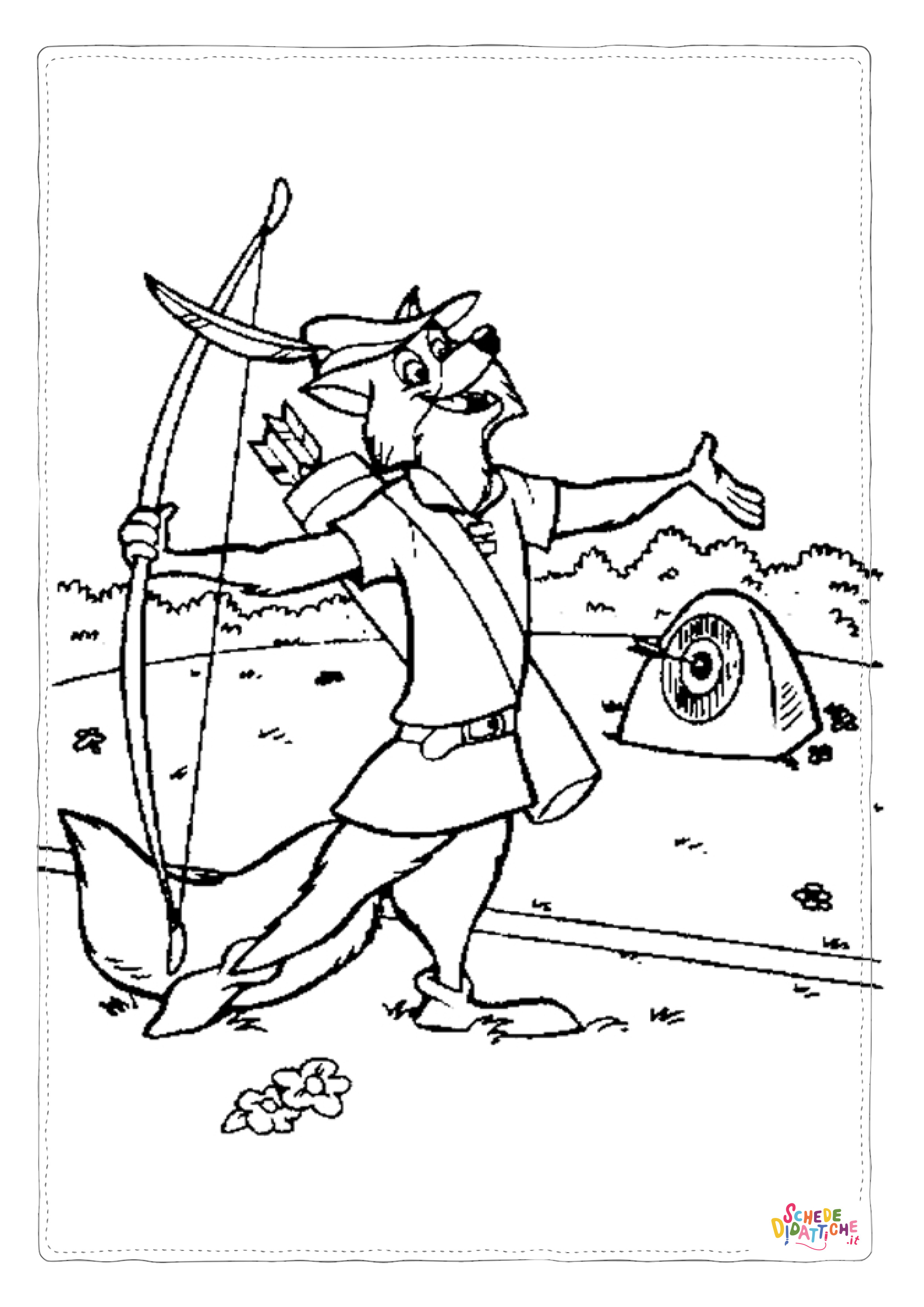 Disegno di Robin Hood da stampare e colorare 1