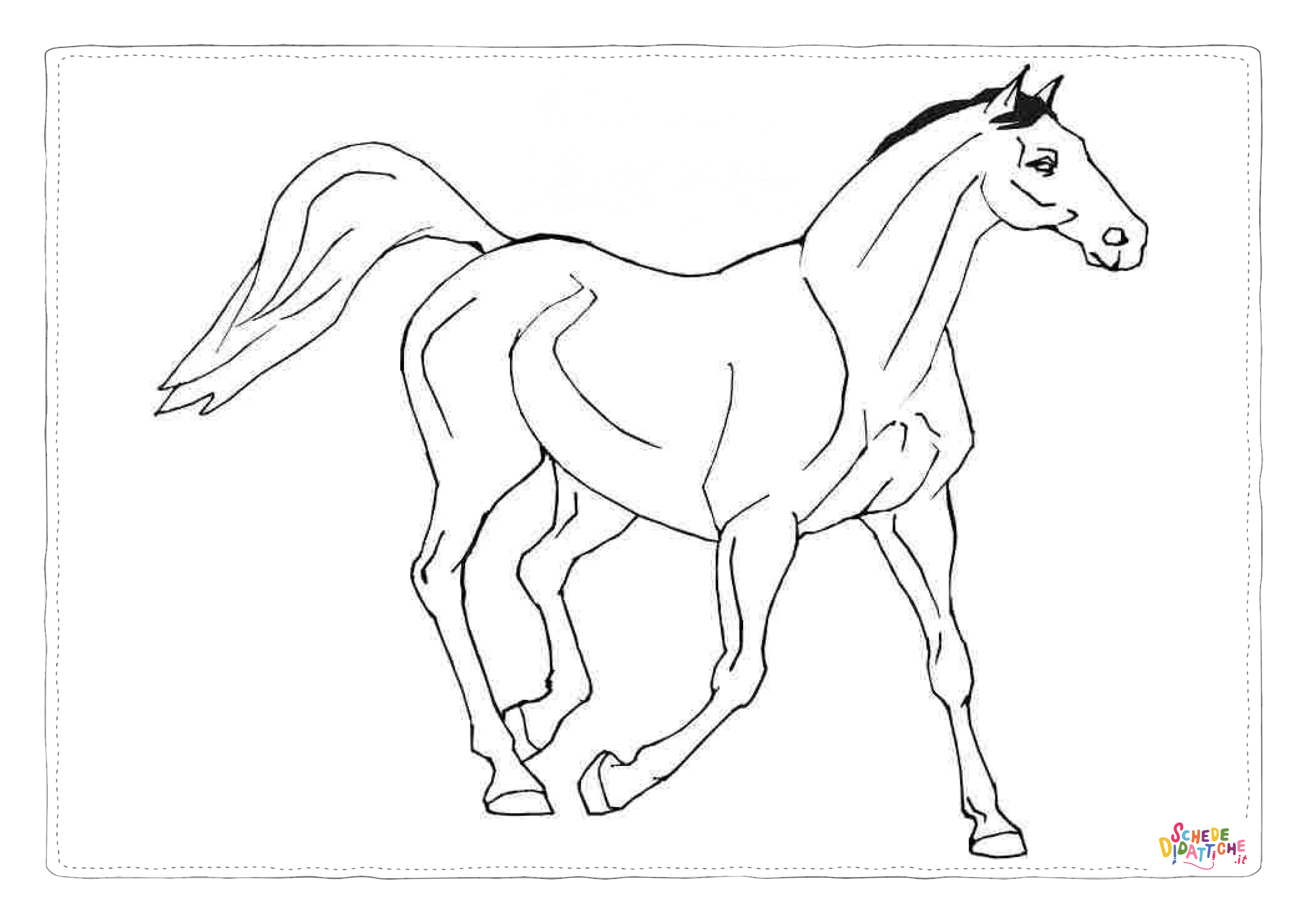 Disegno "Disegno di cavallo da stampare e colorare 189" Disegno di cavallo da stampare e colorare 189