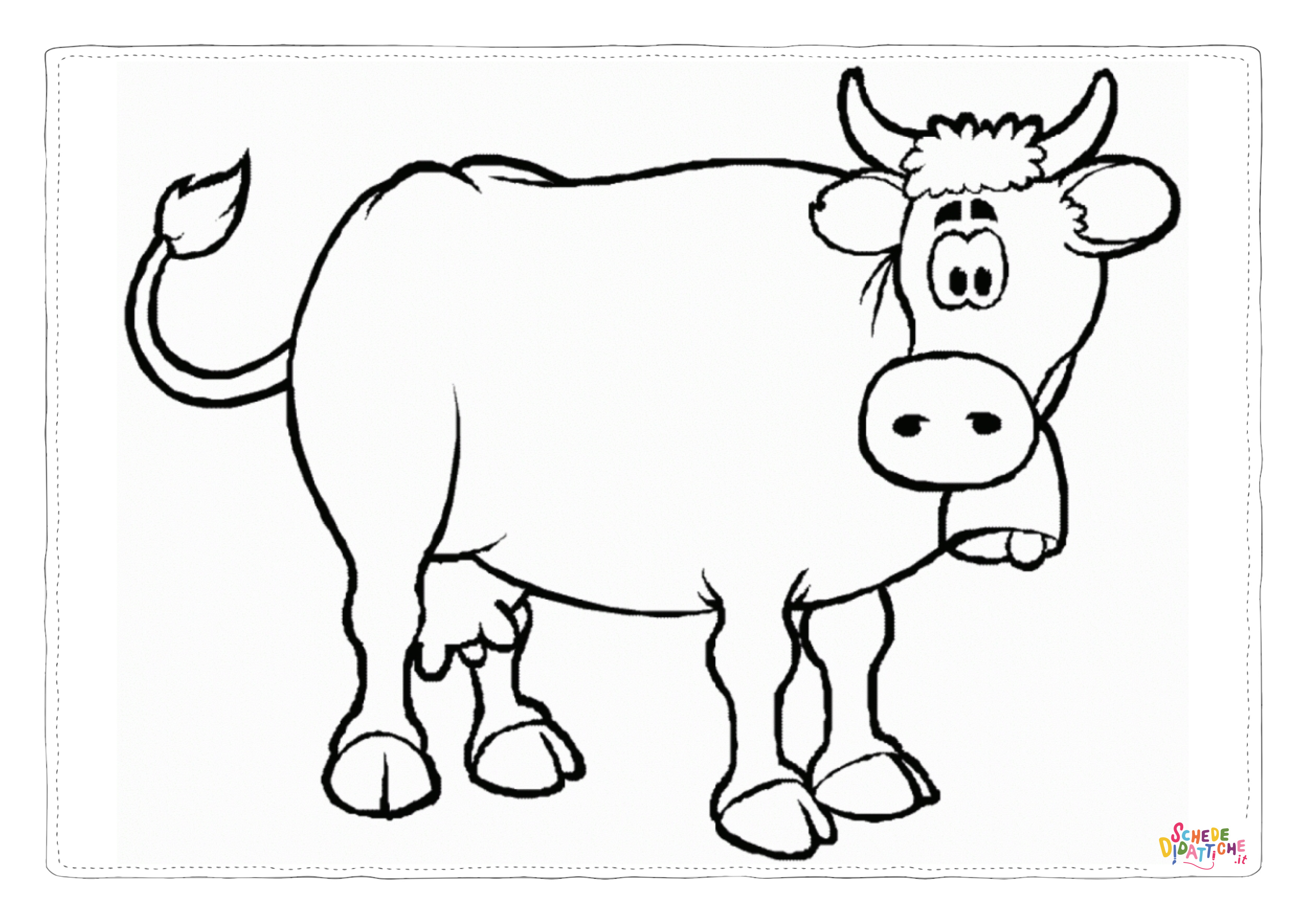 Disegno di mucca da stampare e colorare 40