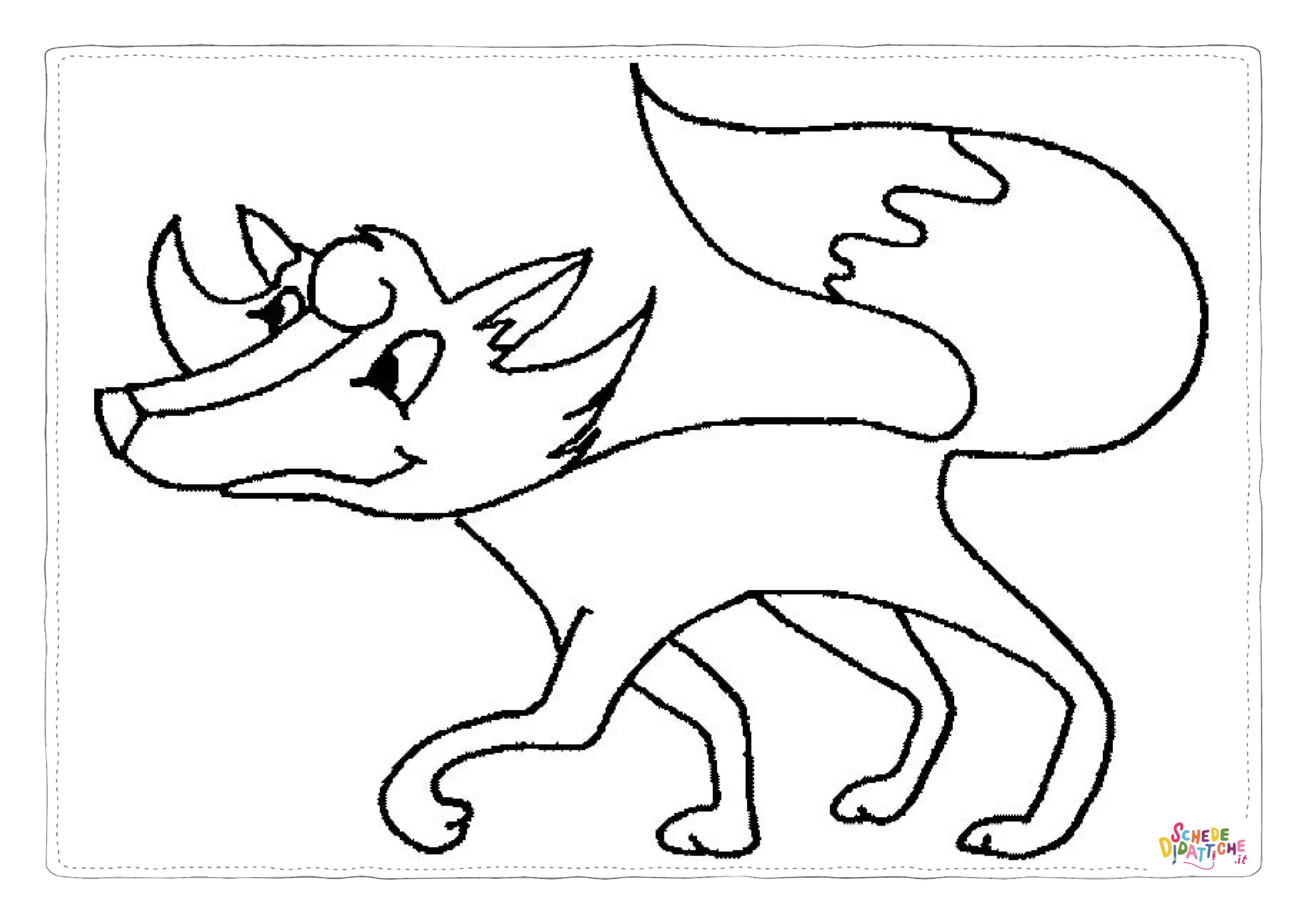 Disegno "Disegno di volpe da stampare e colorare 27" Disegno di volpe da stampare e colorare 27