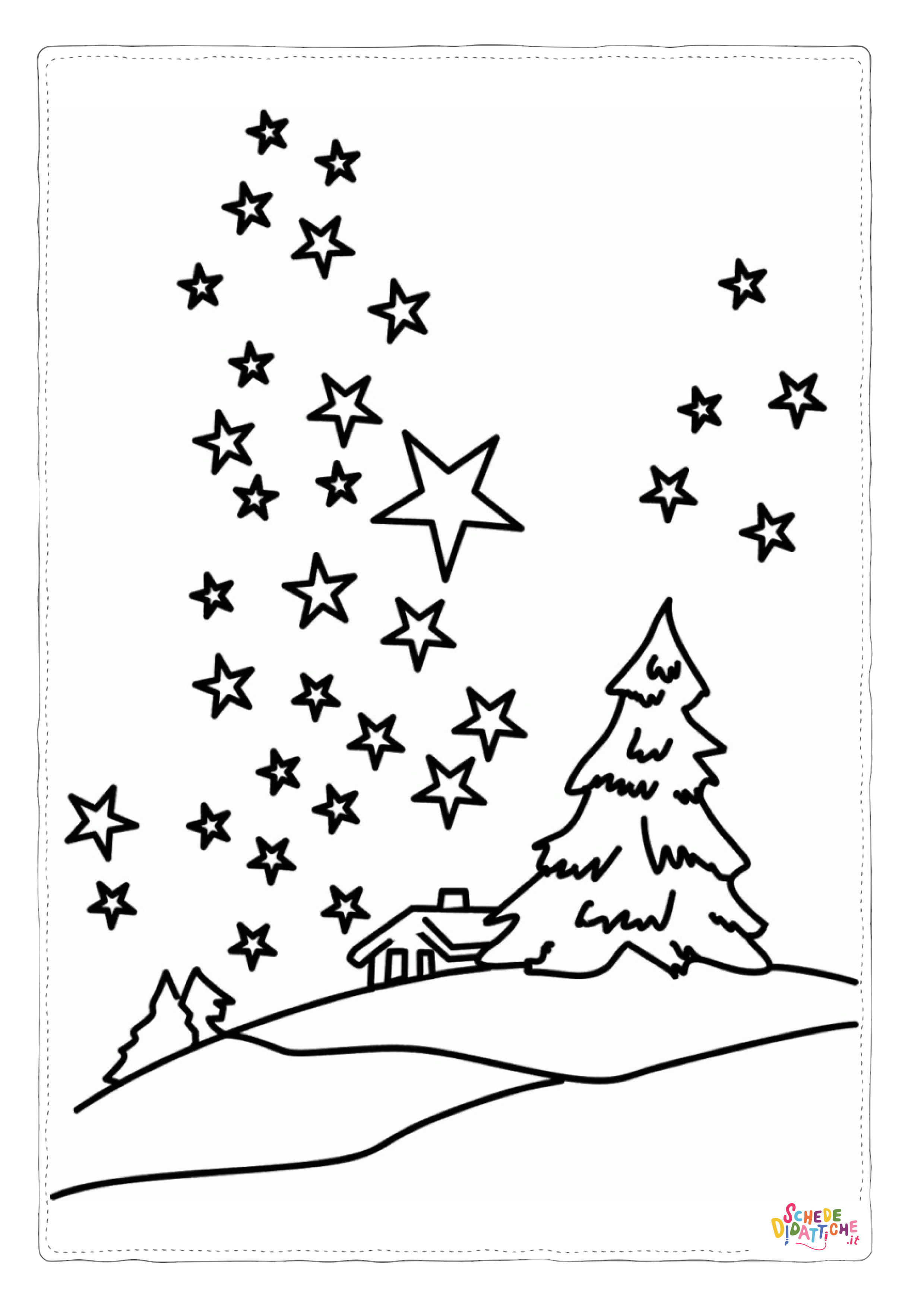 Disegno "Disegno di albero di Natale da stampare e colorare 99" Disegno di albero di Natale da stampare e colorare 99