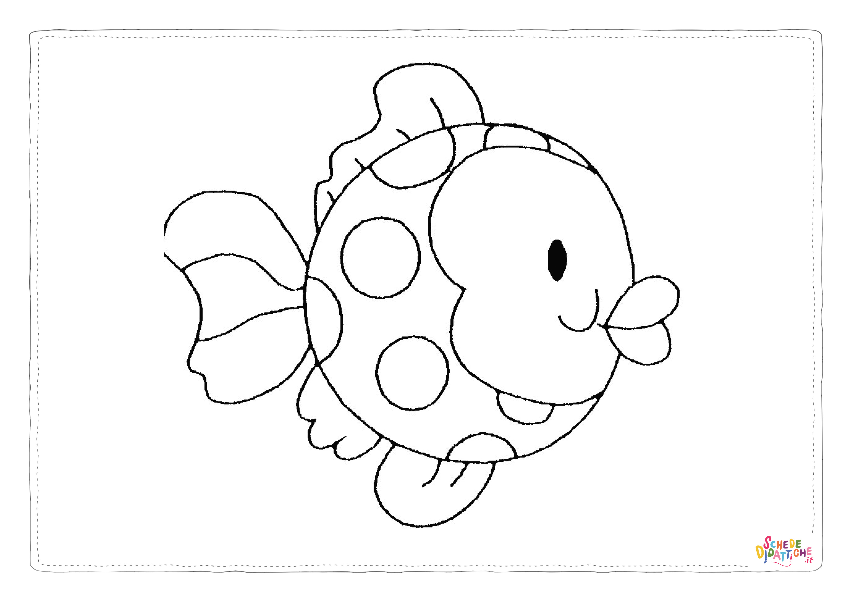 Disegno di pesce da stampare e colorare