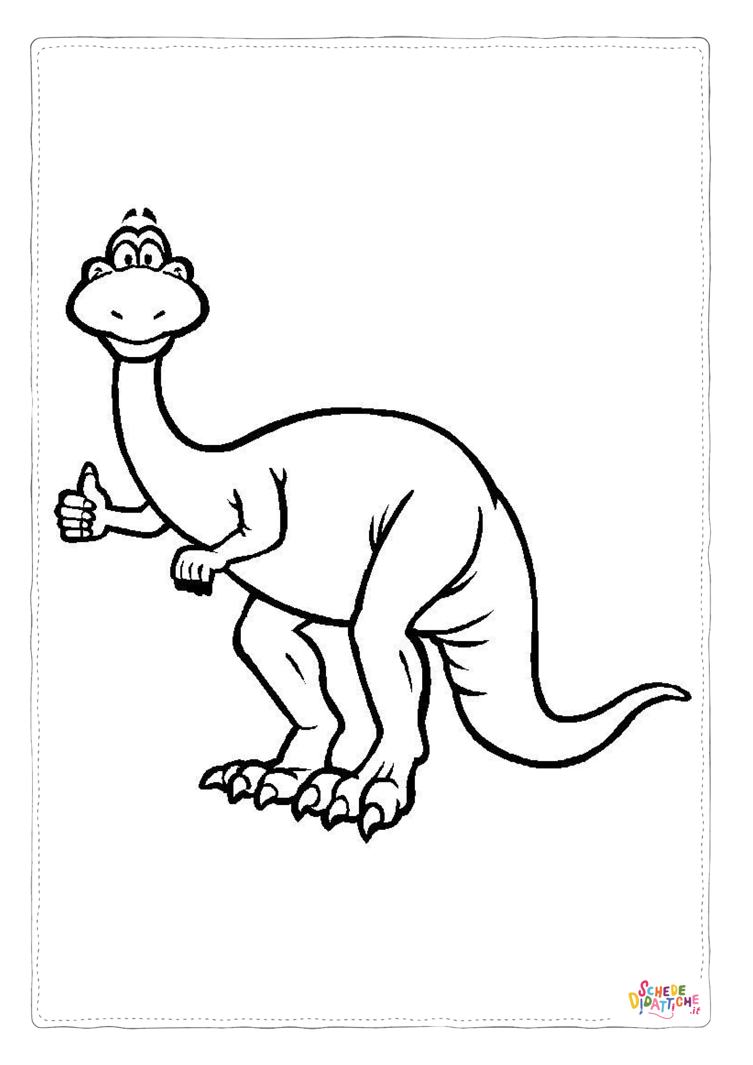 Disegno "Disegno di Brachiosauro da stampare e colorare 21" Disegno di Brachiosauro da stampare e colorare 21