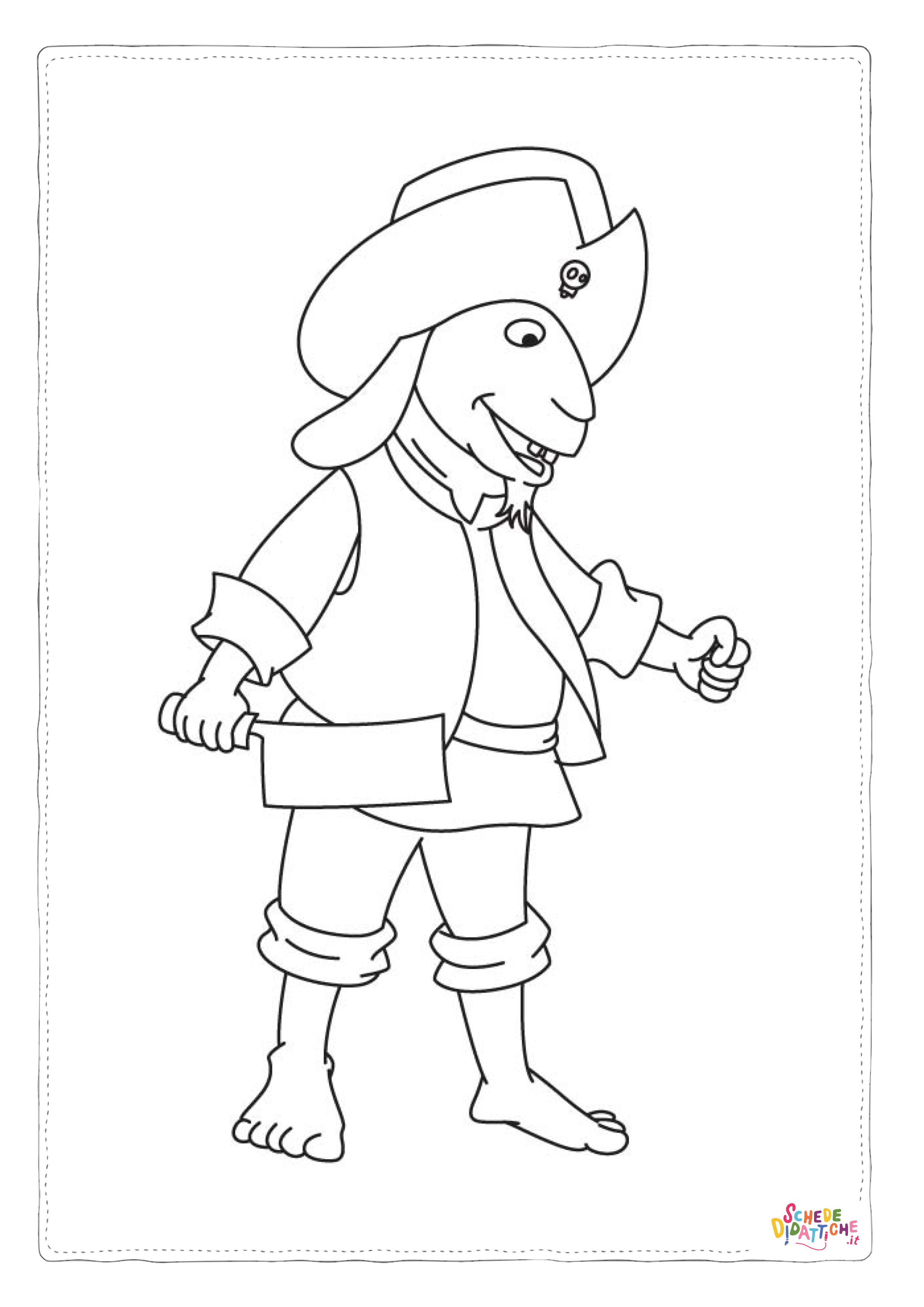 Disegno "Disegno di pirata da stampare e colorare 6" Disegno di pirata da stampare e colorare 6