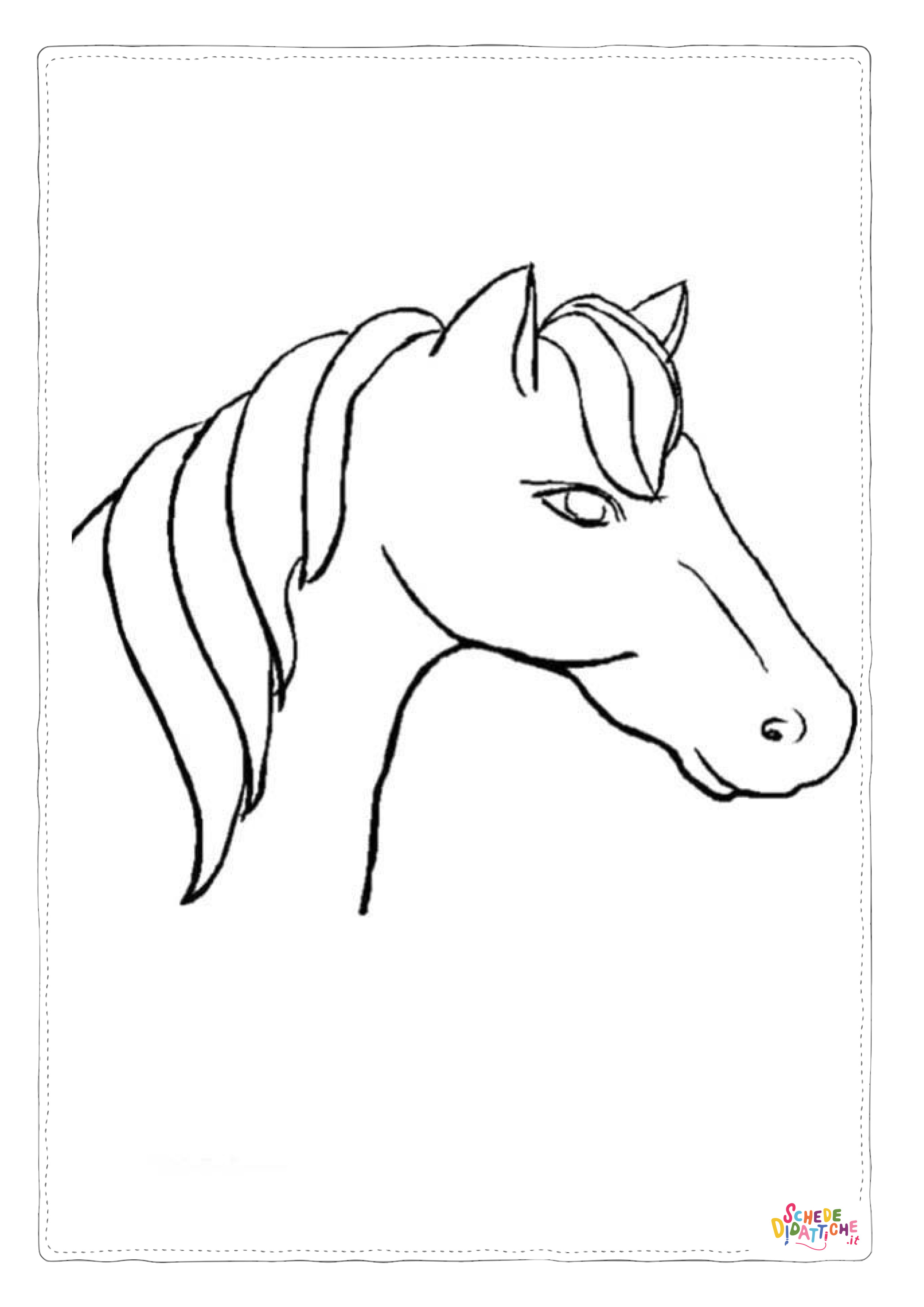 Disegno "Disegno di cavallo da stampare e colorare 222" Disegno di cavallo da stampare e colorare 222
