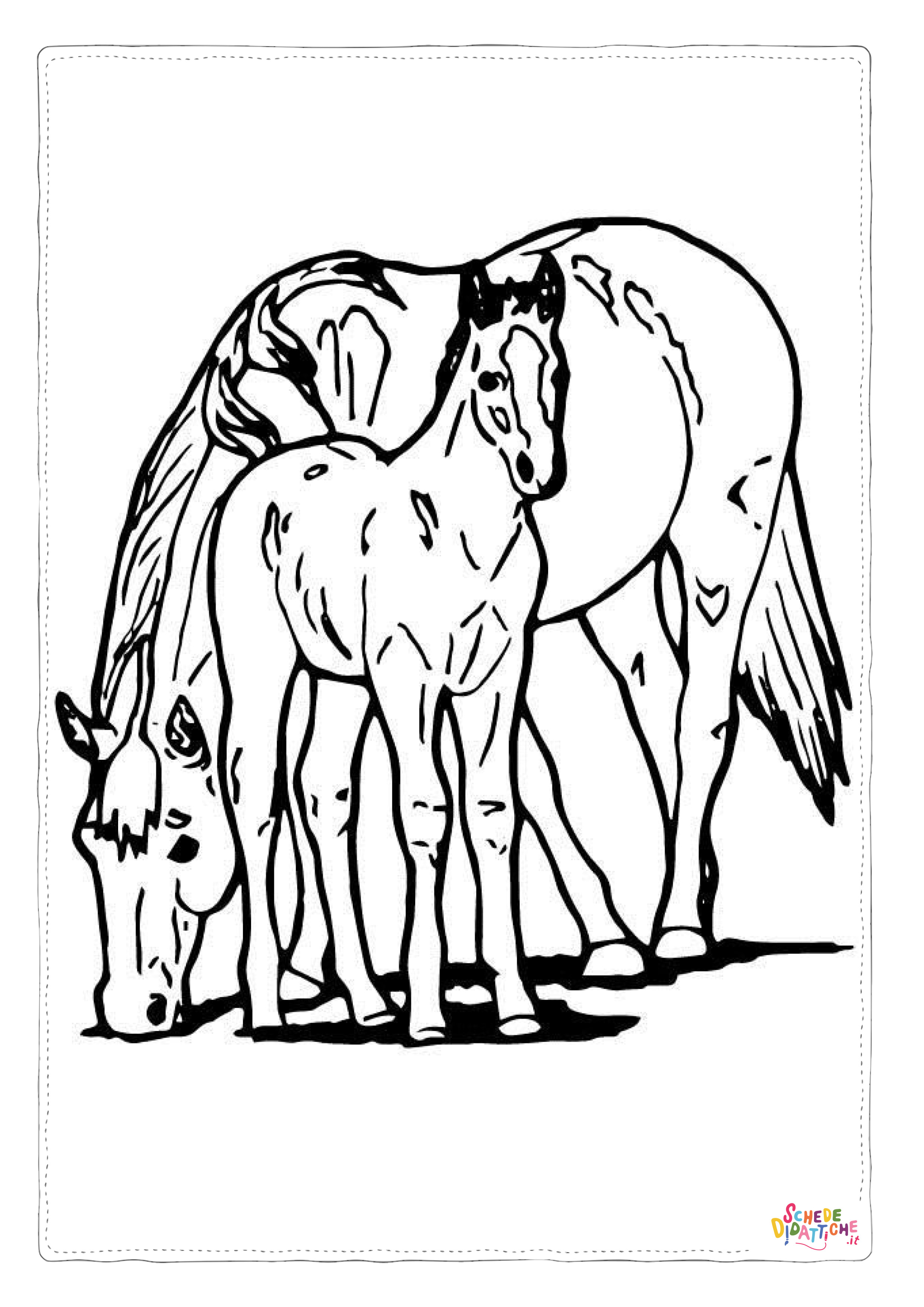 Disegno "Disegno di cavallo da stampare e colorare 229" Disegno di cavallo da stampare e colorare 229