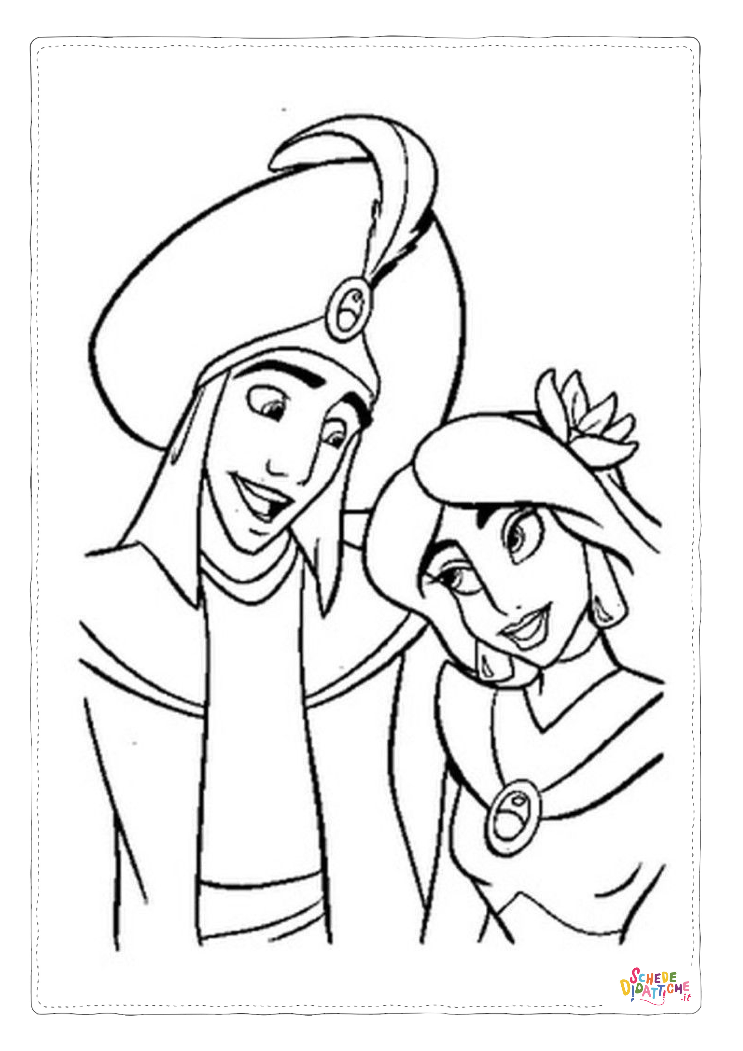 Disegno di Aladdin da stampare e colorare 109