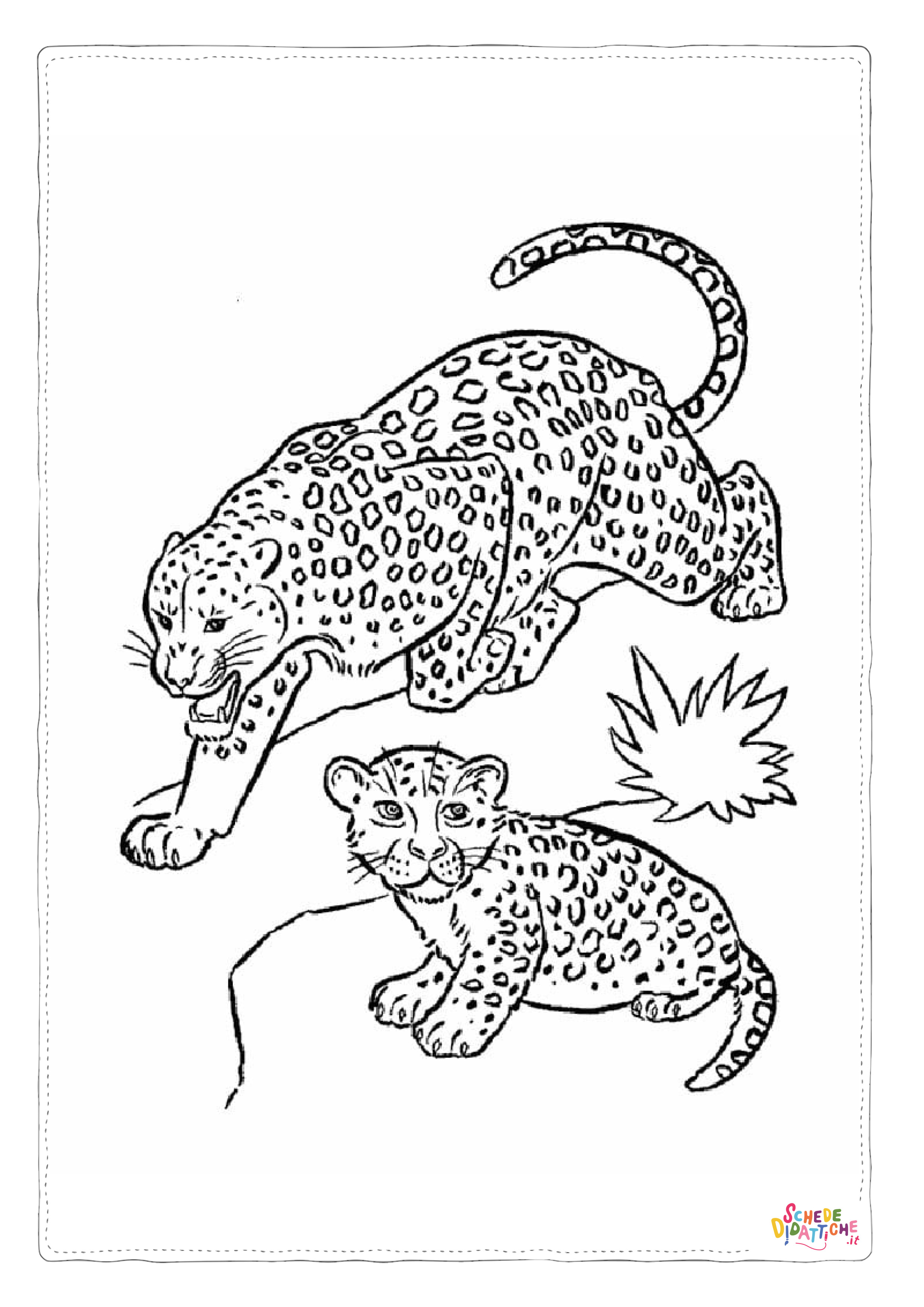 Disegno "Disegno di leopardo da stampare e colorare 41" Disegno di leopardo da stampare e colorare 41