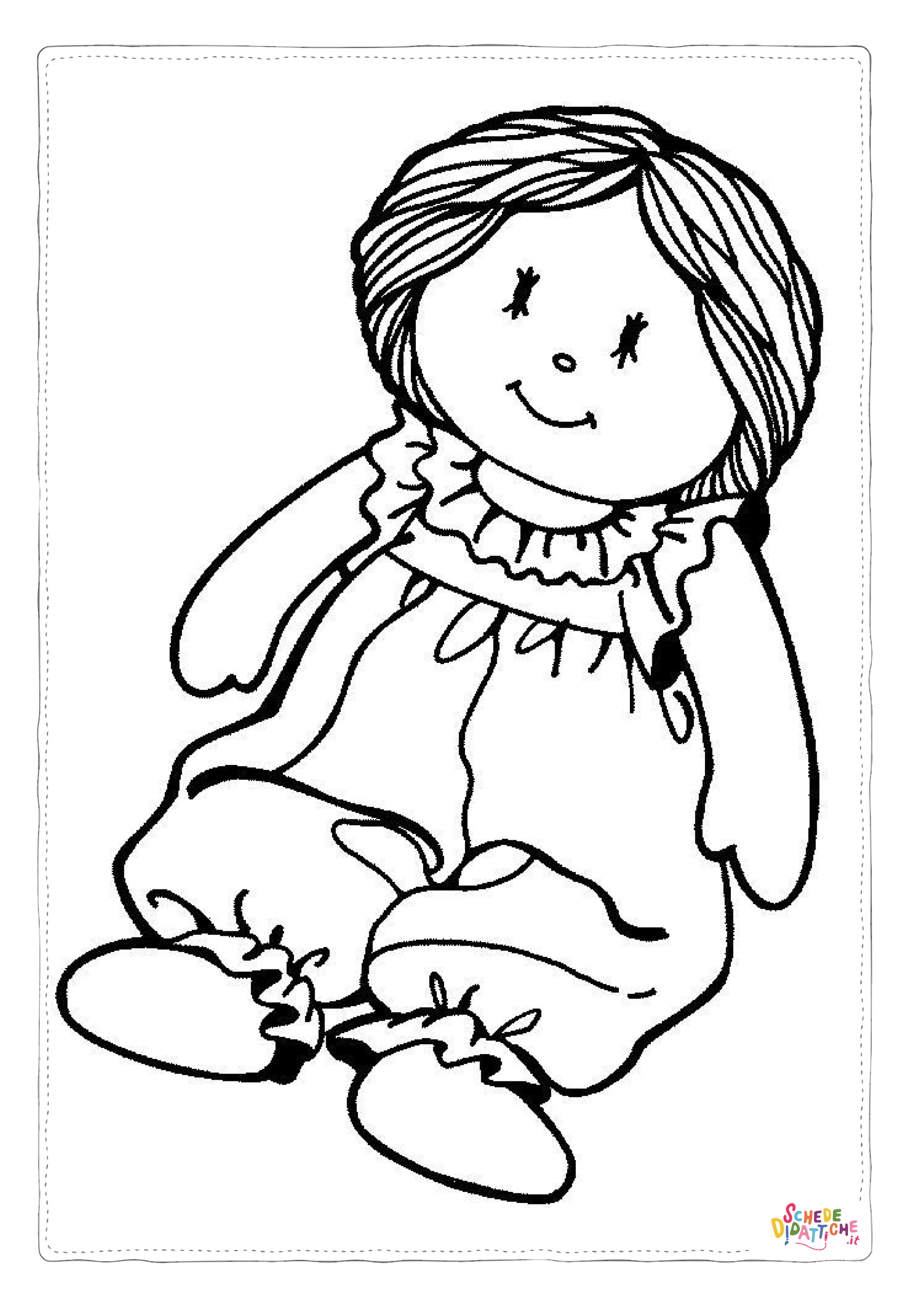 Disegno di bambola da stampare e colorare 10