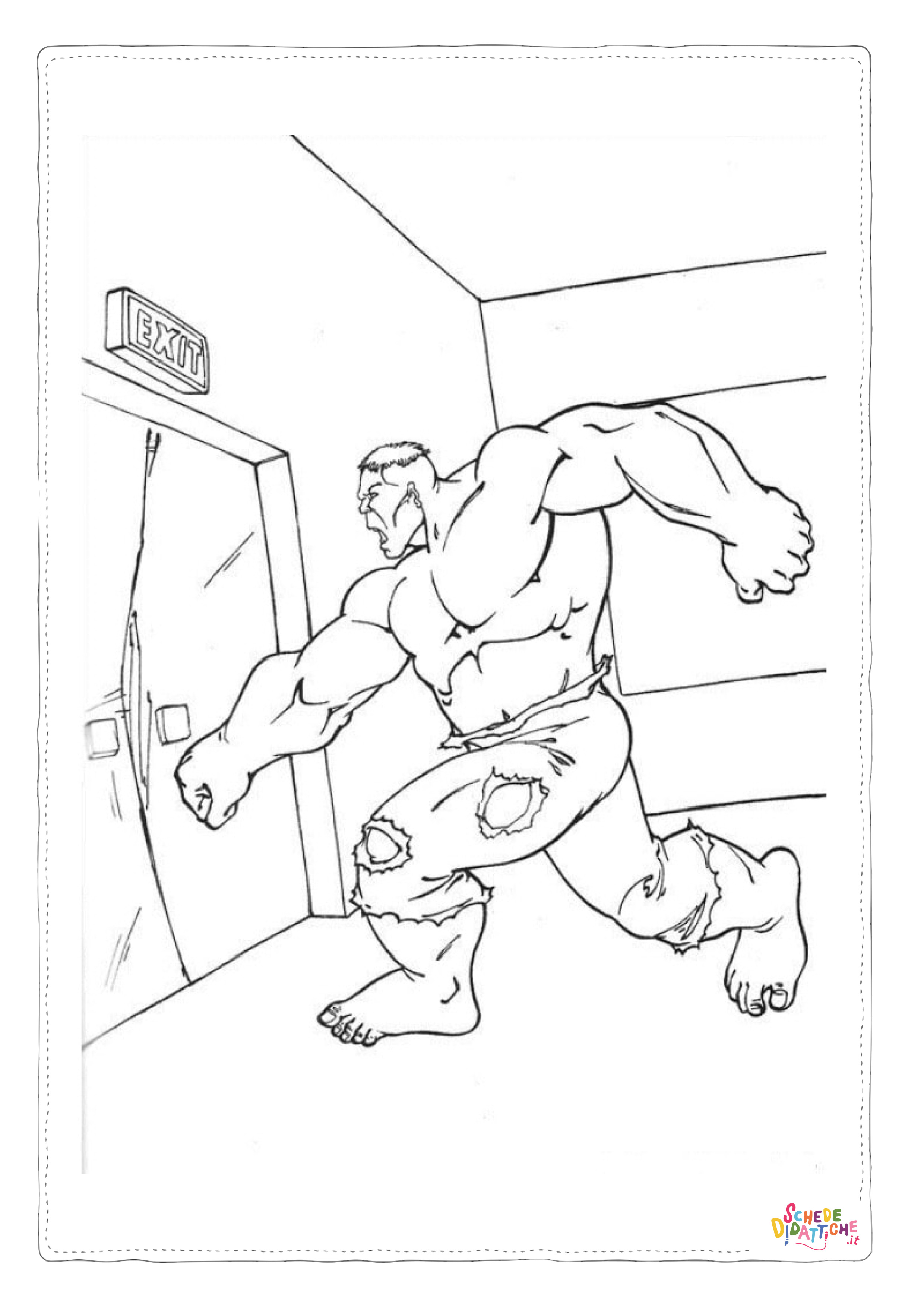 Disegno di Hulk da stampare e colorare 109