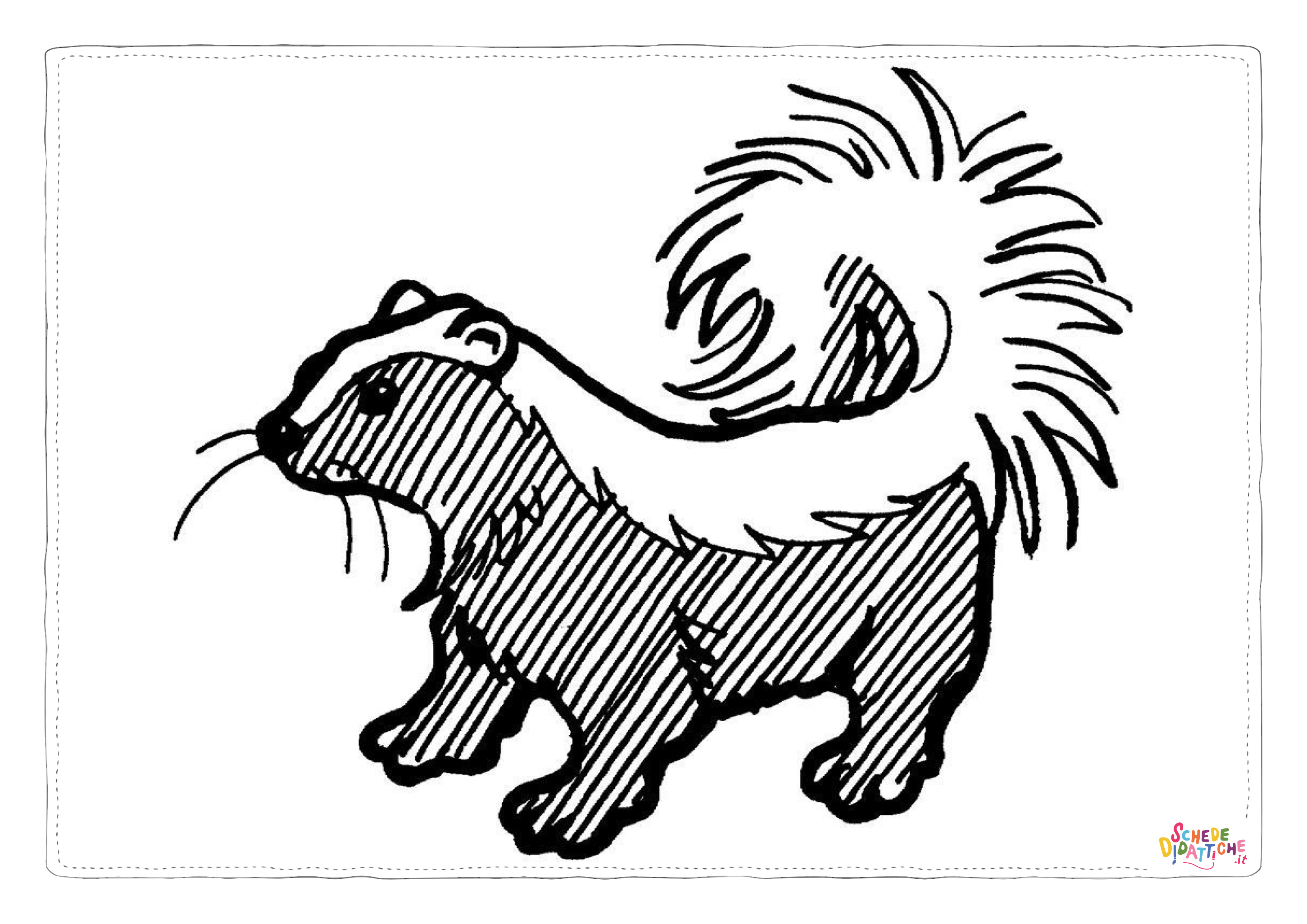 Disegno "Disegno di puzzola da stampare e colorare 11" Disegno di puzzola da stampare e colorare 11