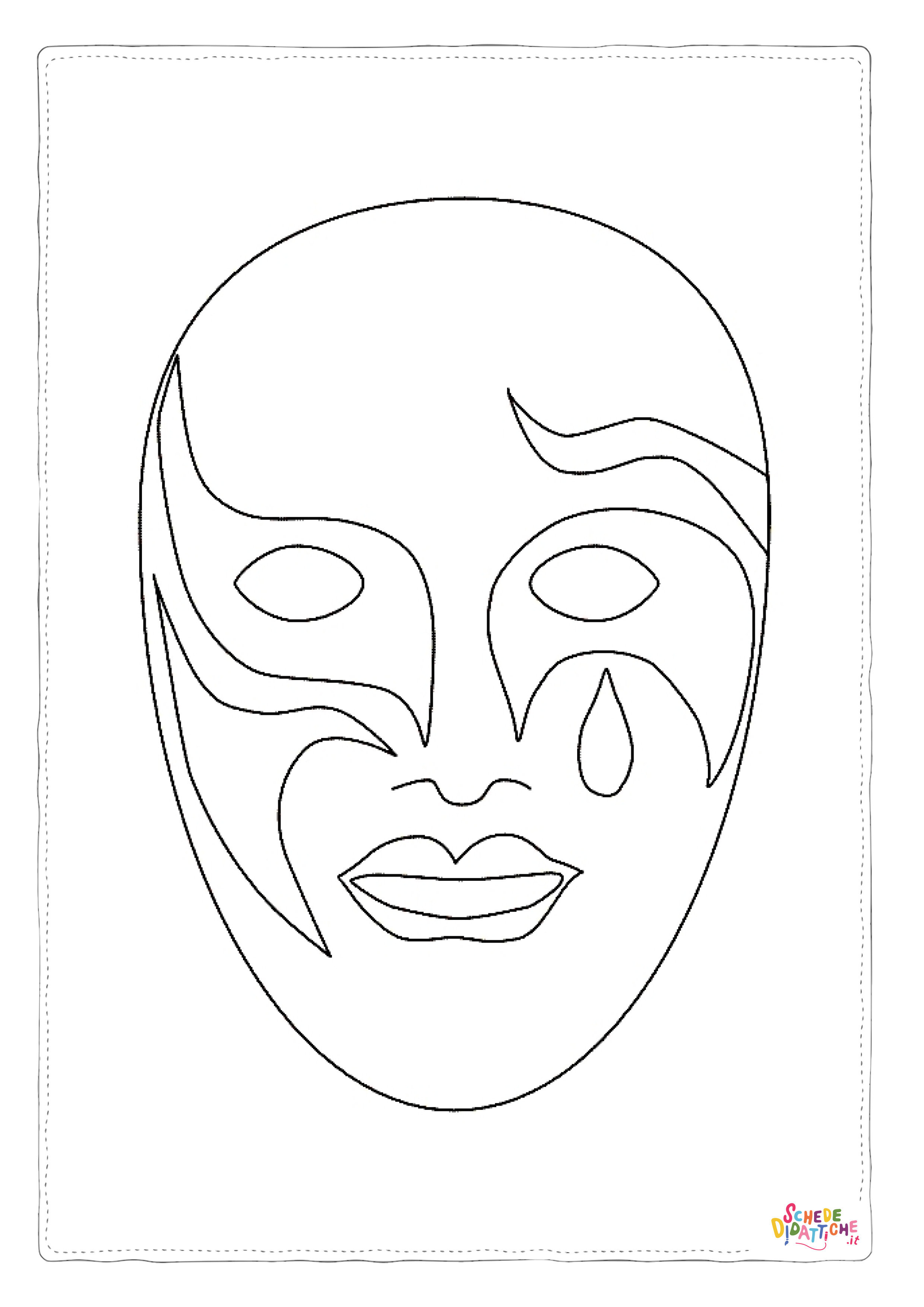 Disegno "Disegno di maschera da stampare e colorare 64" Disegno di maschera da stampare e colorare 64