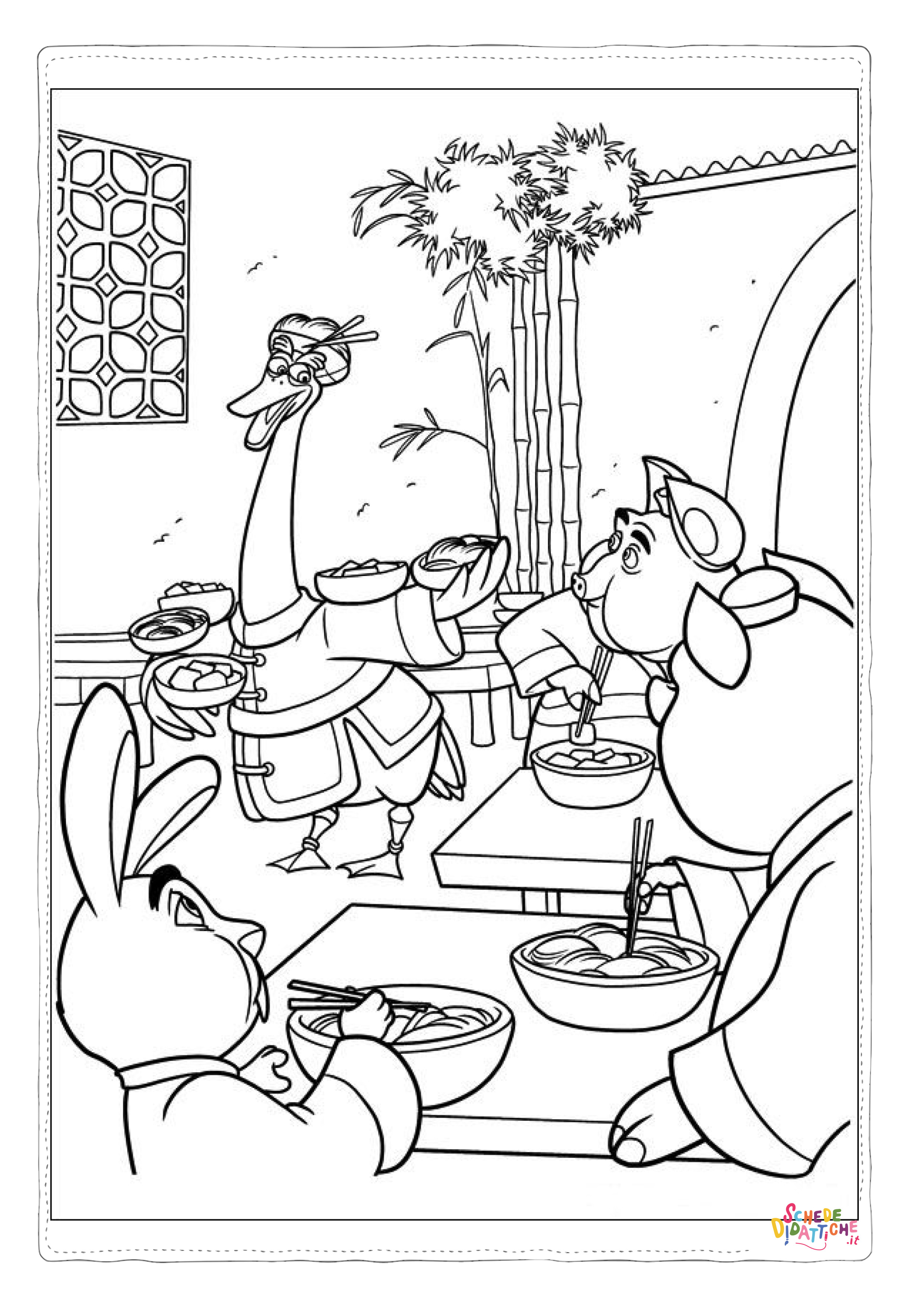 Disegno di Kung Fu Panda da stampare e colorare 11