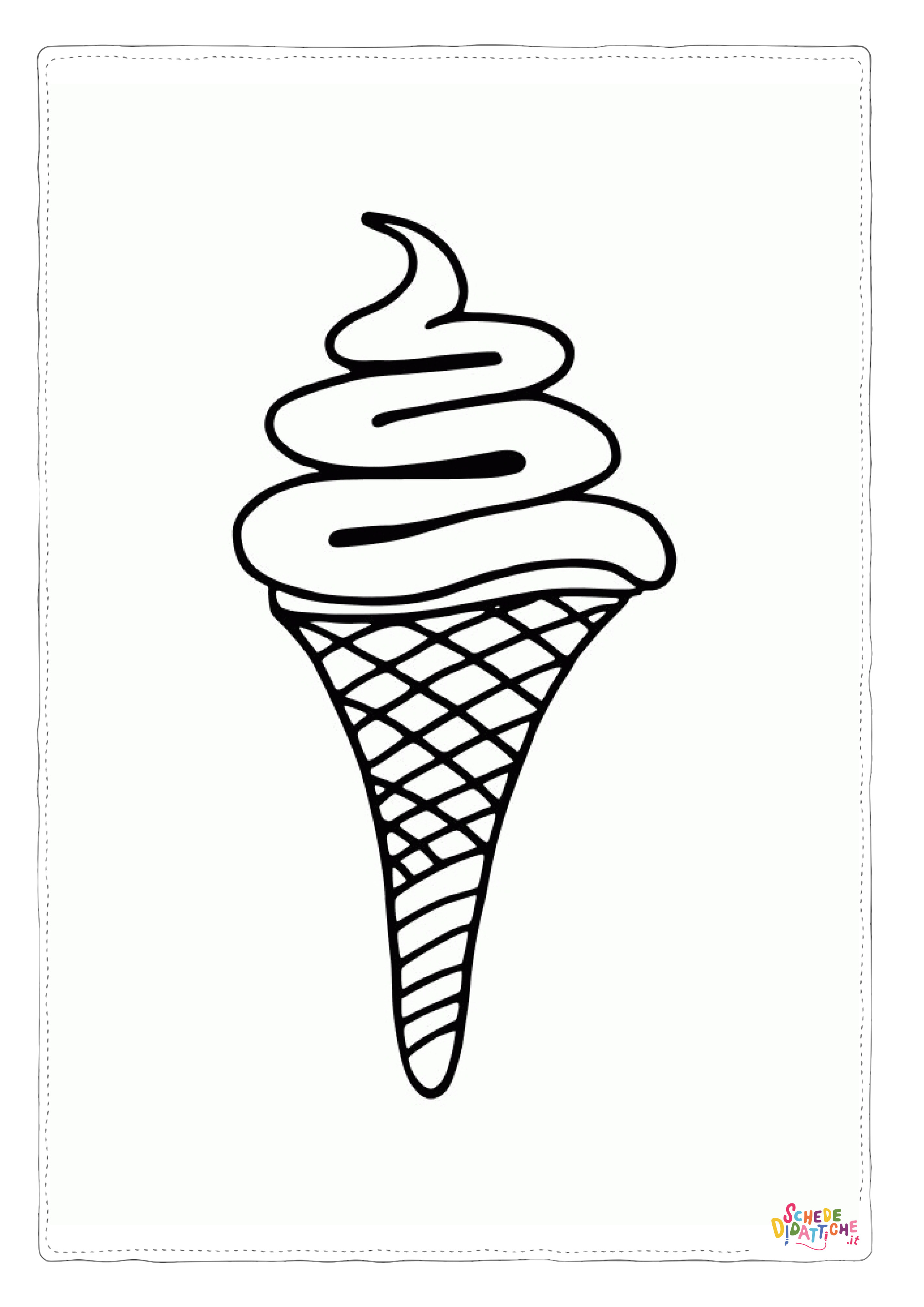 Disegno di gelato da stampare e colorare 3