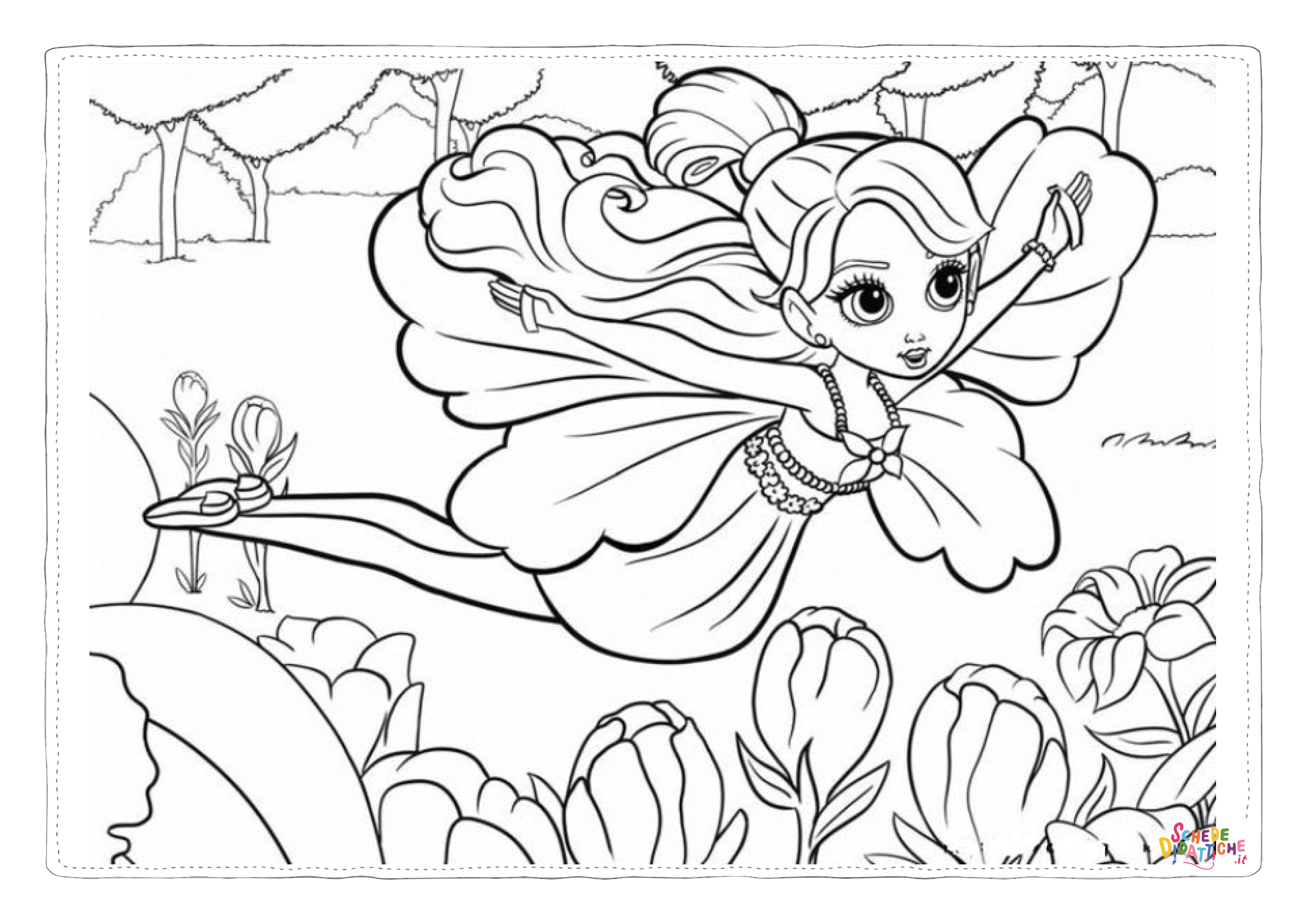 Disegno "Disegno di Barbie Fatina da stampare e colorare 12" Disegno di Barbie Fatina da stampare e colorare 12