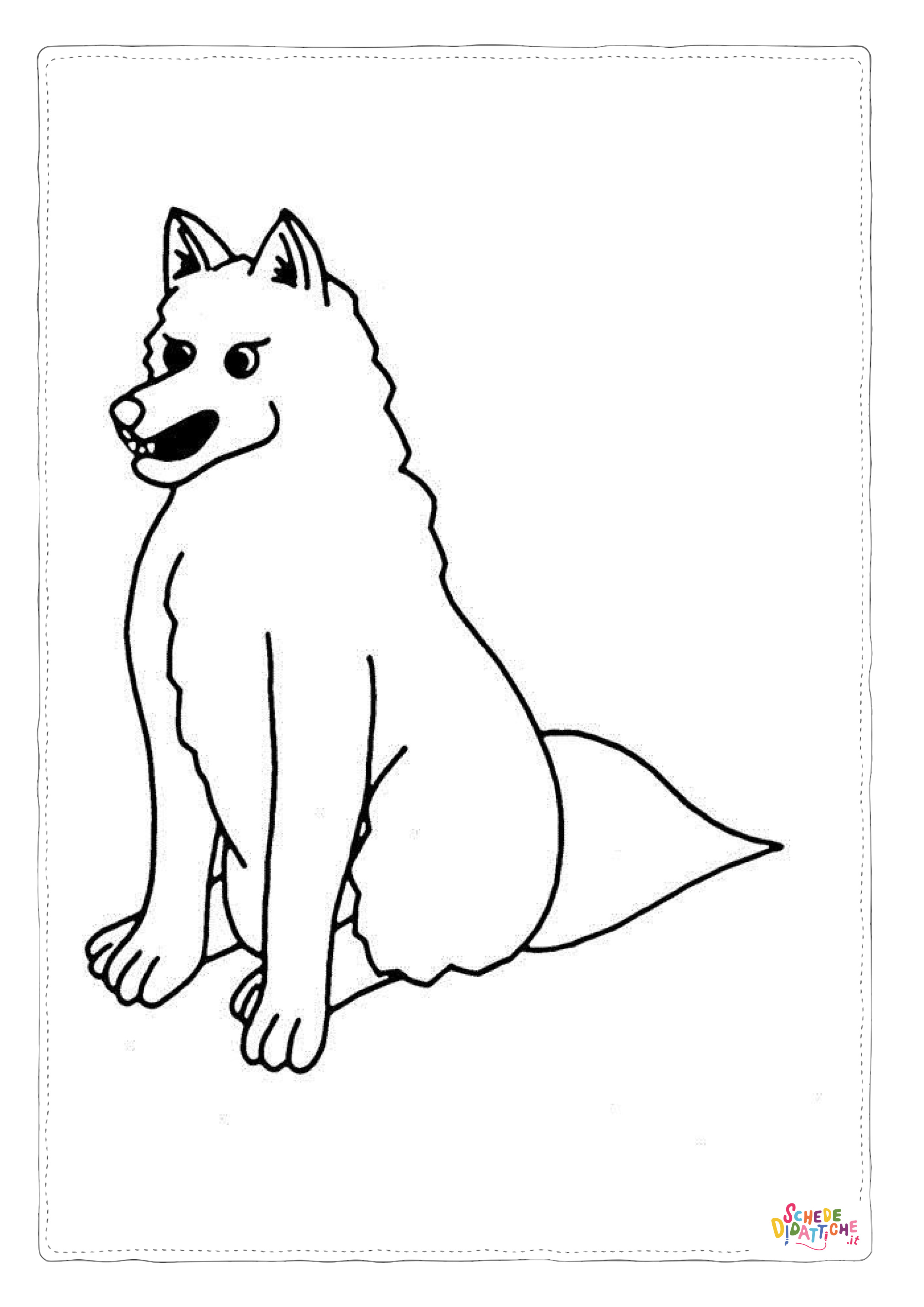 Disegno "Disegno di lupo da stampare e colorare 67" Disegno di lupo da stampare e colorare 67