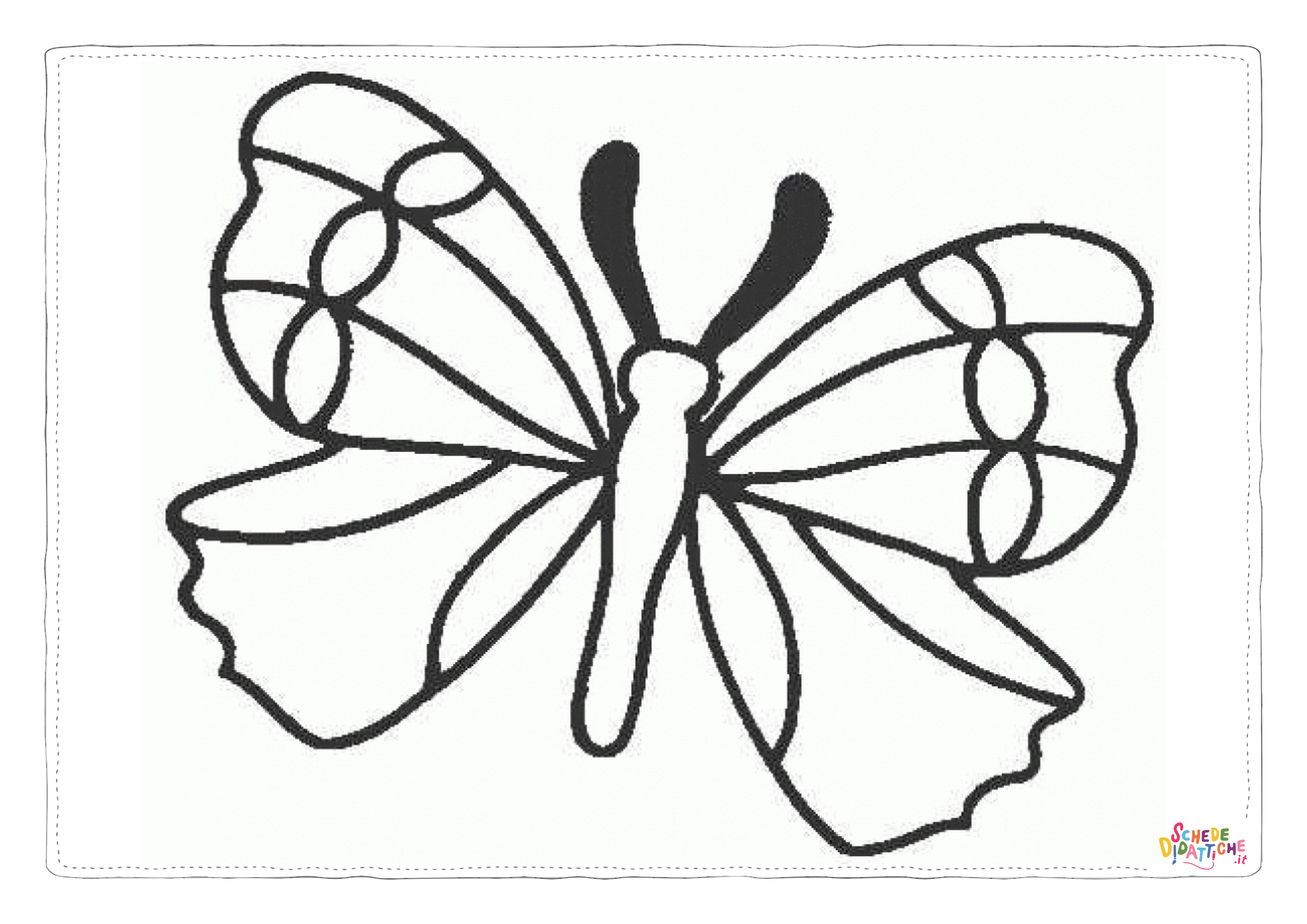Disegno "Disegno di farfalla da stampare e colorare 252" Disegno di farfalla da stampare e colorare 252