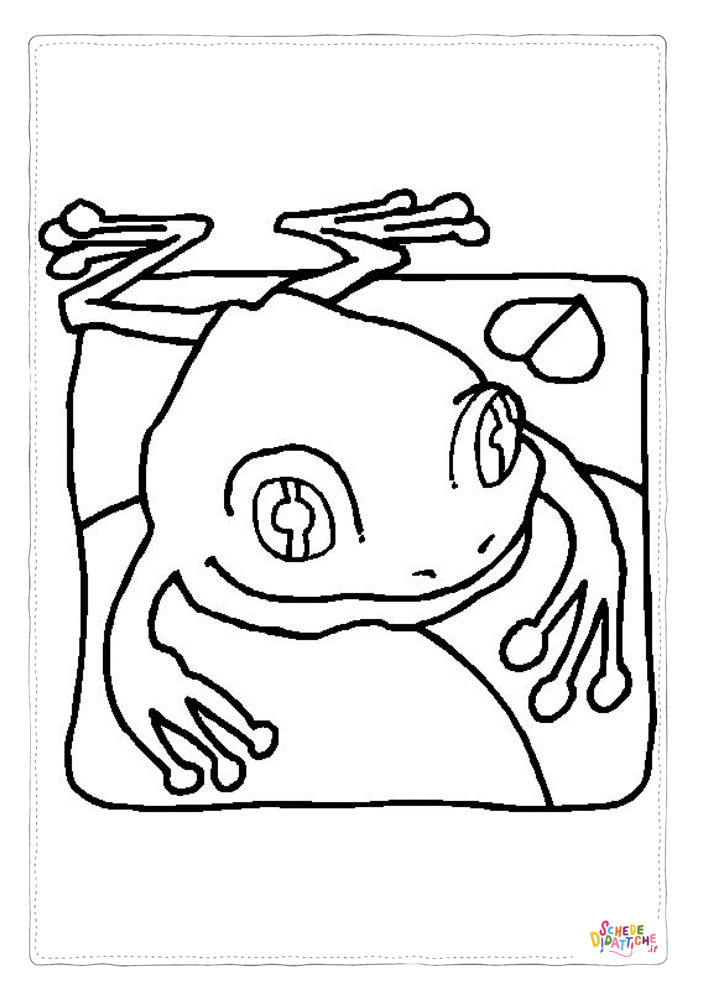 Disegno "Disegno di rana da stampare e colorare 65" Disegno di rana da stampare e colorare 65