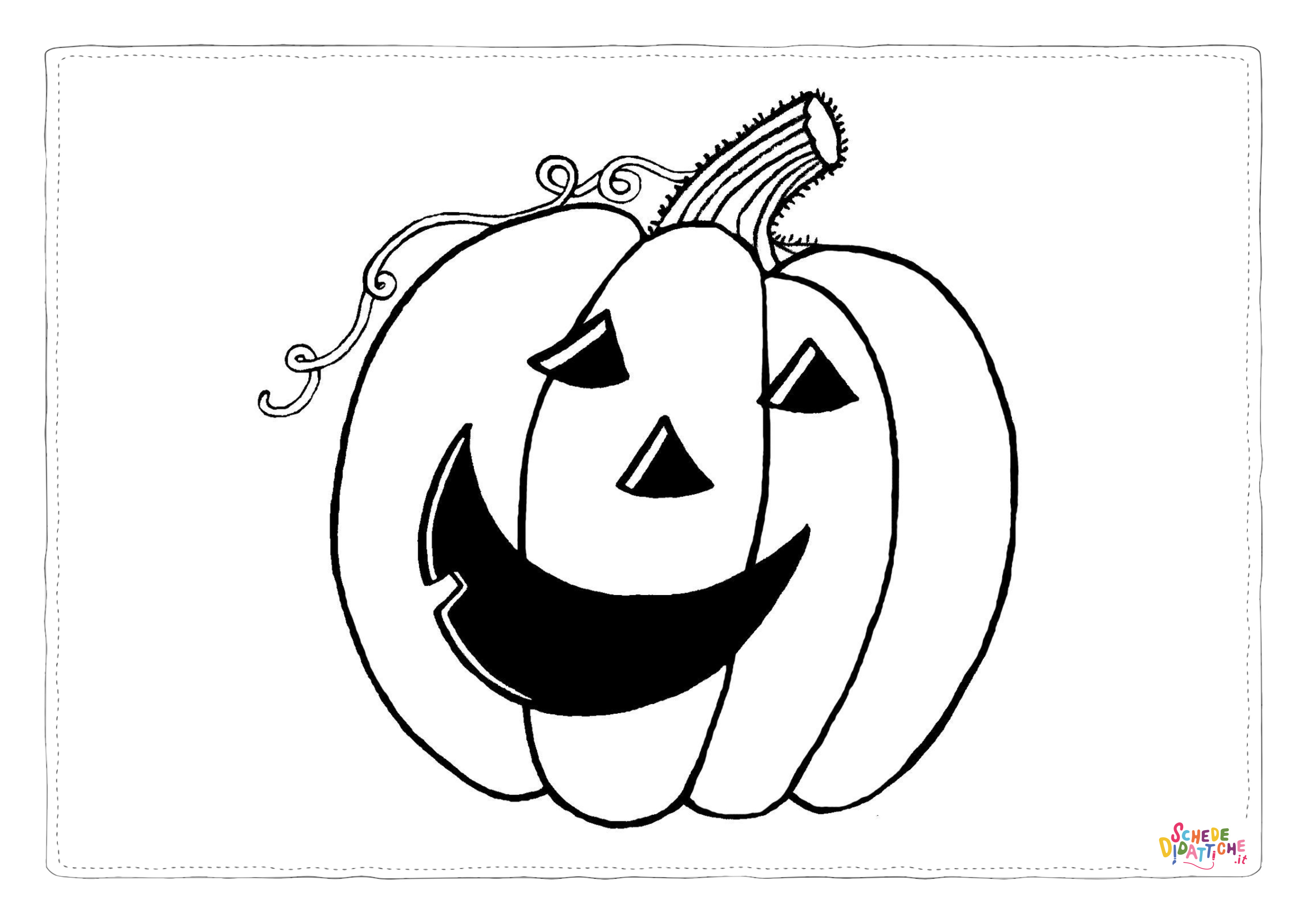 Disegno "Disegno di zucca di Halloween da stampare e colorare 200" Disegno di zucca di Halloween da stampare e colorare 200