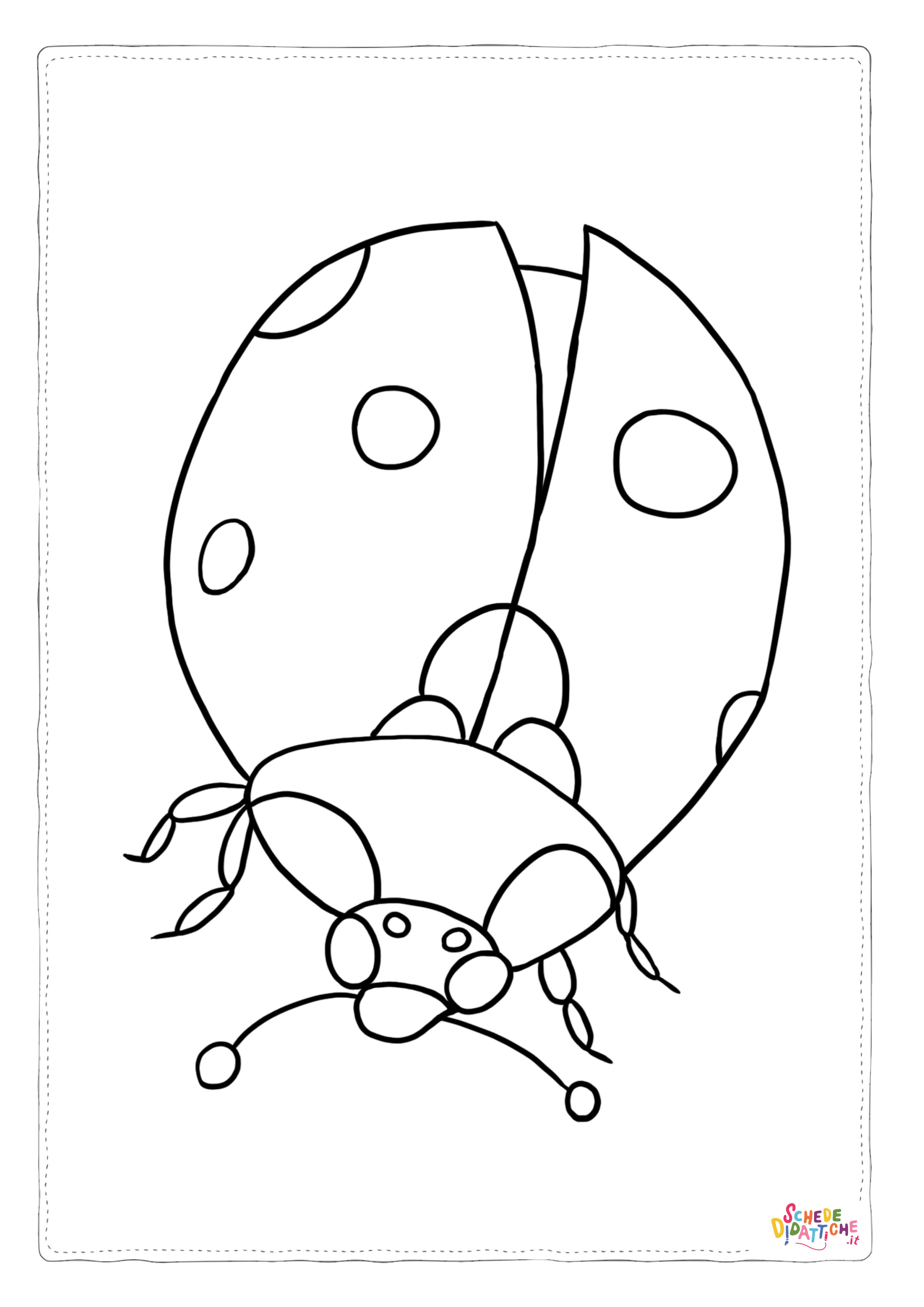 Disegno "Disegno di coccinella da stampare e colorare 36" Disegno di coccinella da stampare e colorare 36