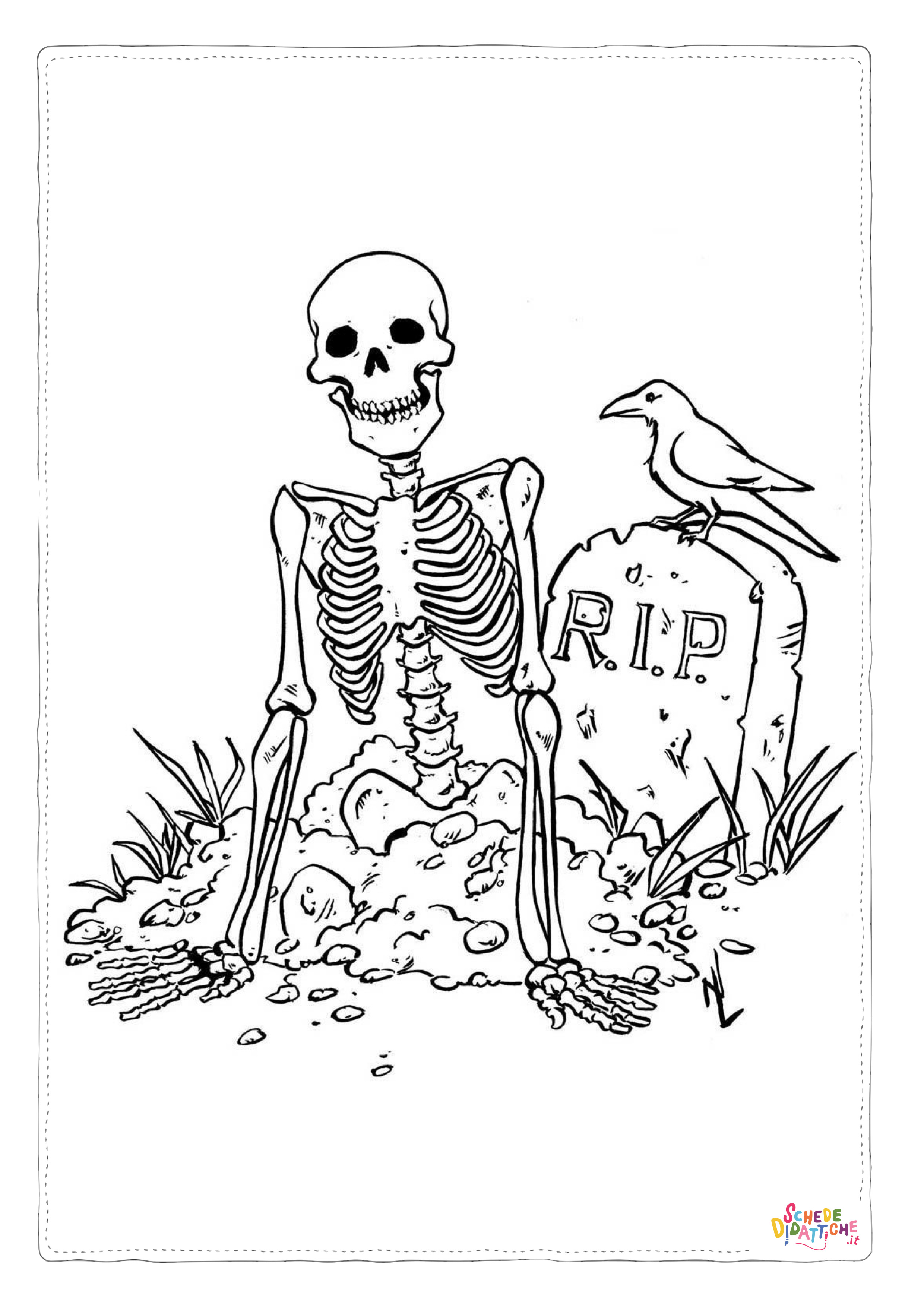 Disegno "Disegno di lapide da stampare e colorare 2" Disegno di lapide da stampare e colorare 2