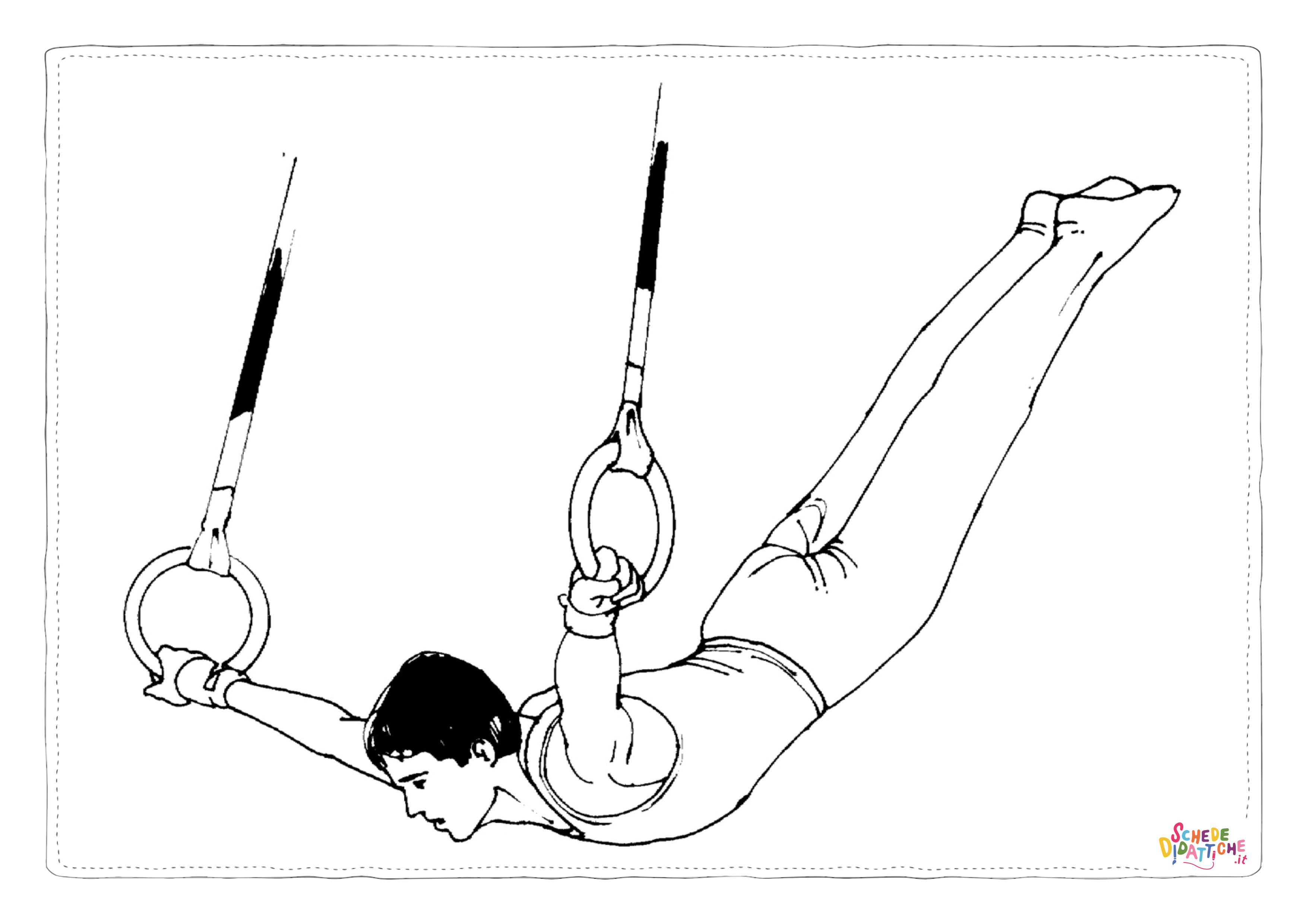 Disegno "Disegno di ginnastica da stampare e colorare 6" Disegno di ginnastica da stampare e colorare 6
