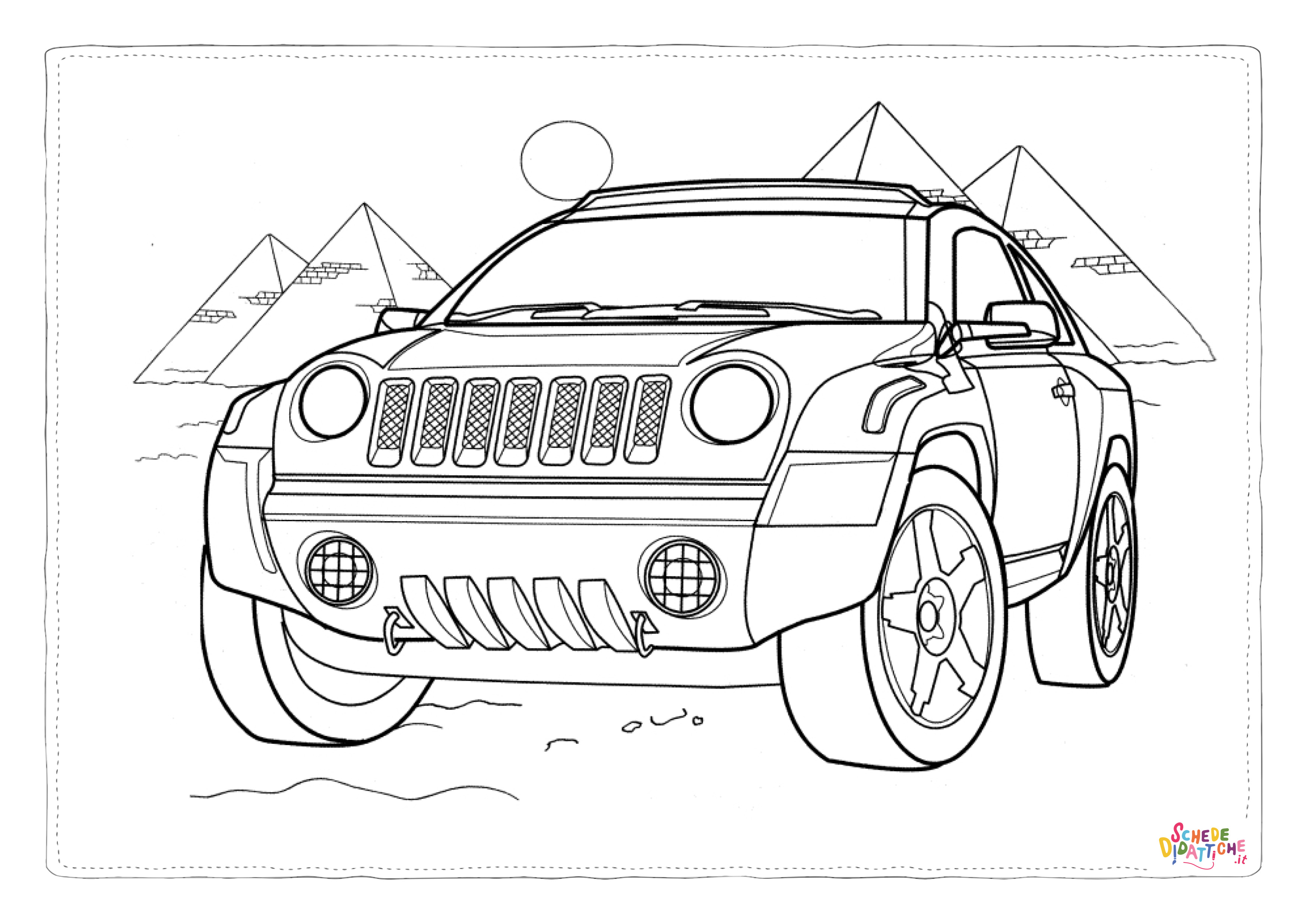 Disegno "Disegno di automobile da stampare e colorare 352" Disegno di automobile da stampare e colorare 352
