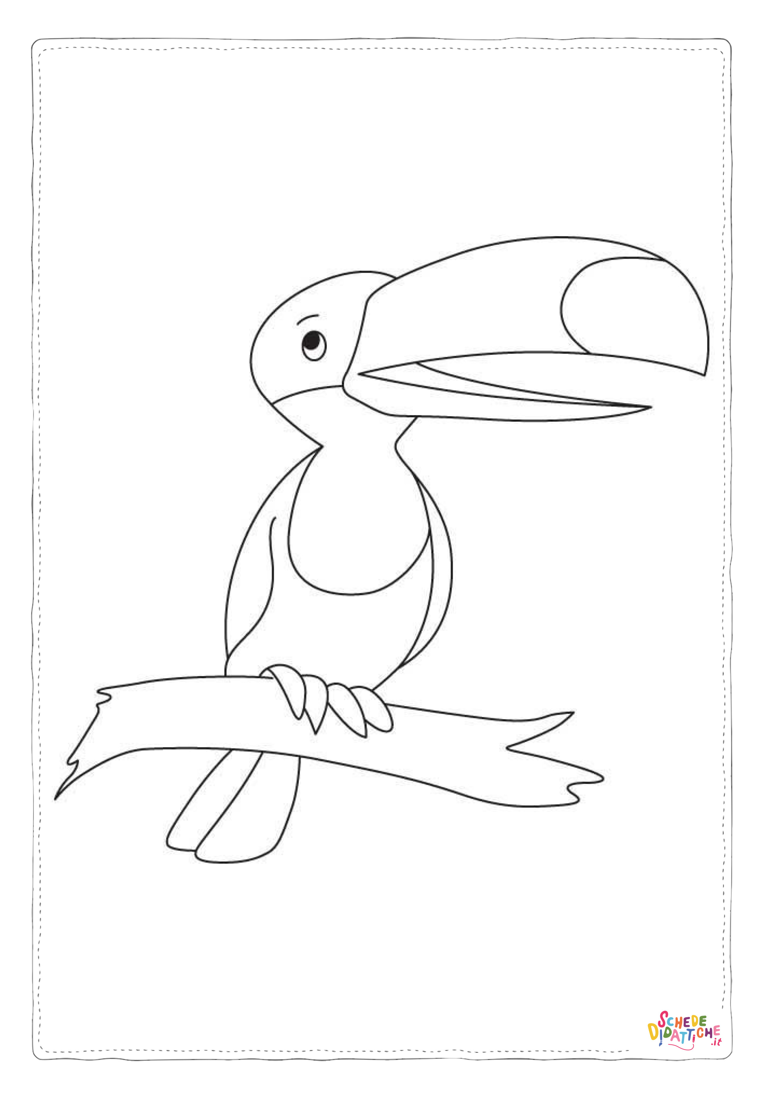 Disegno "Disegno di tucano da stampare e colorare 7" Disegno di tucano da stampare e colorare 7