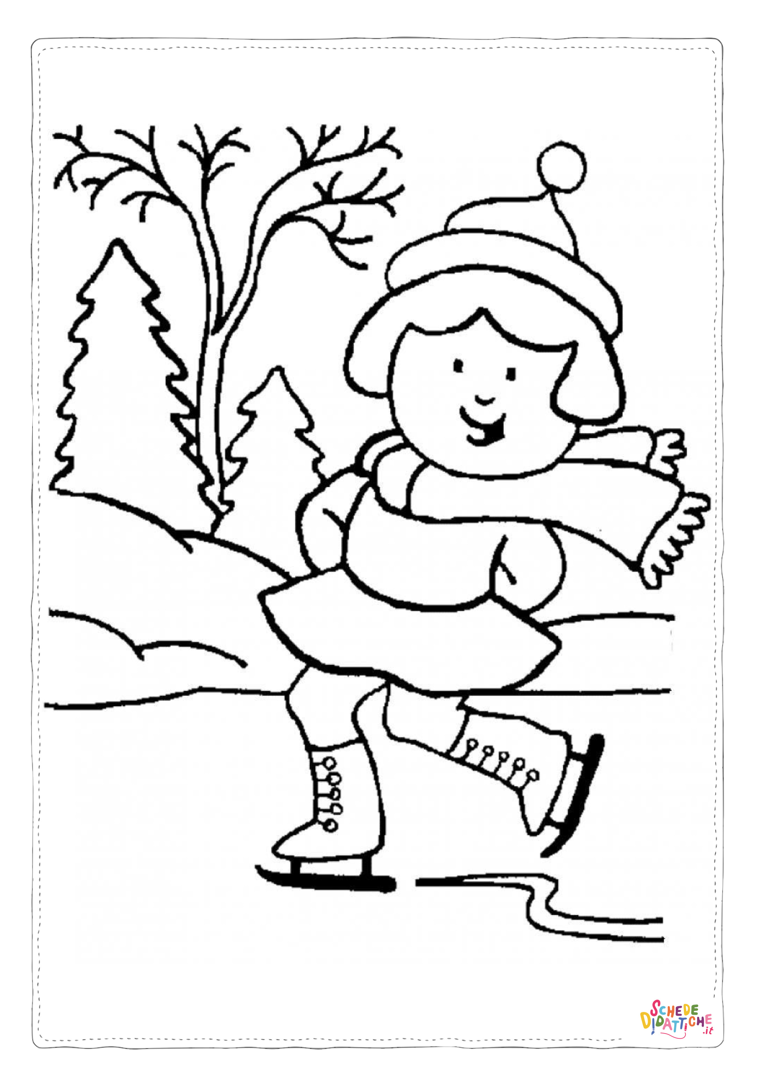 Disegno "Disegno di pattinaggio da stampare e colorare 27" Disegno di pattinaggio da stampare e colorare 27
