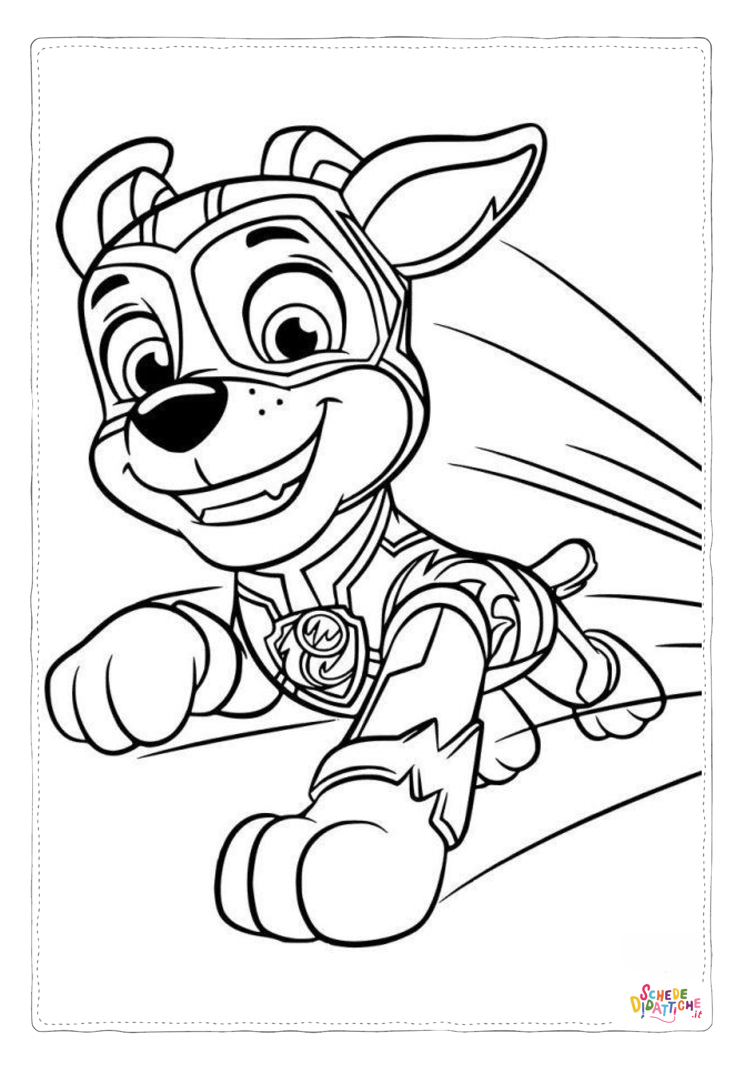Disegno "Disegno di Paw Patrol - Cane pompiere da stampare e colorare 63" Disegno di Paw Patrol - Cane pompiere da stampare e colorare 63