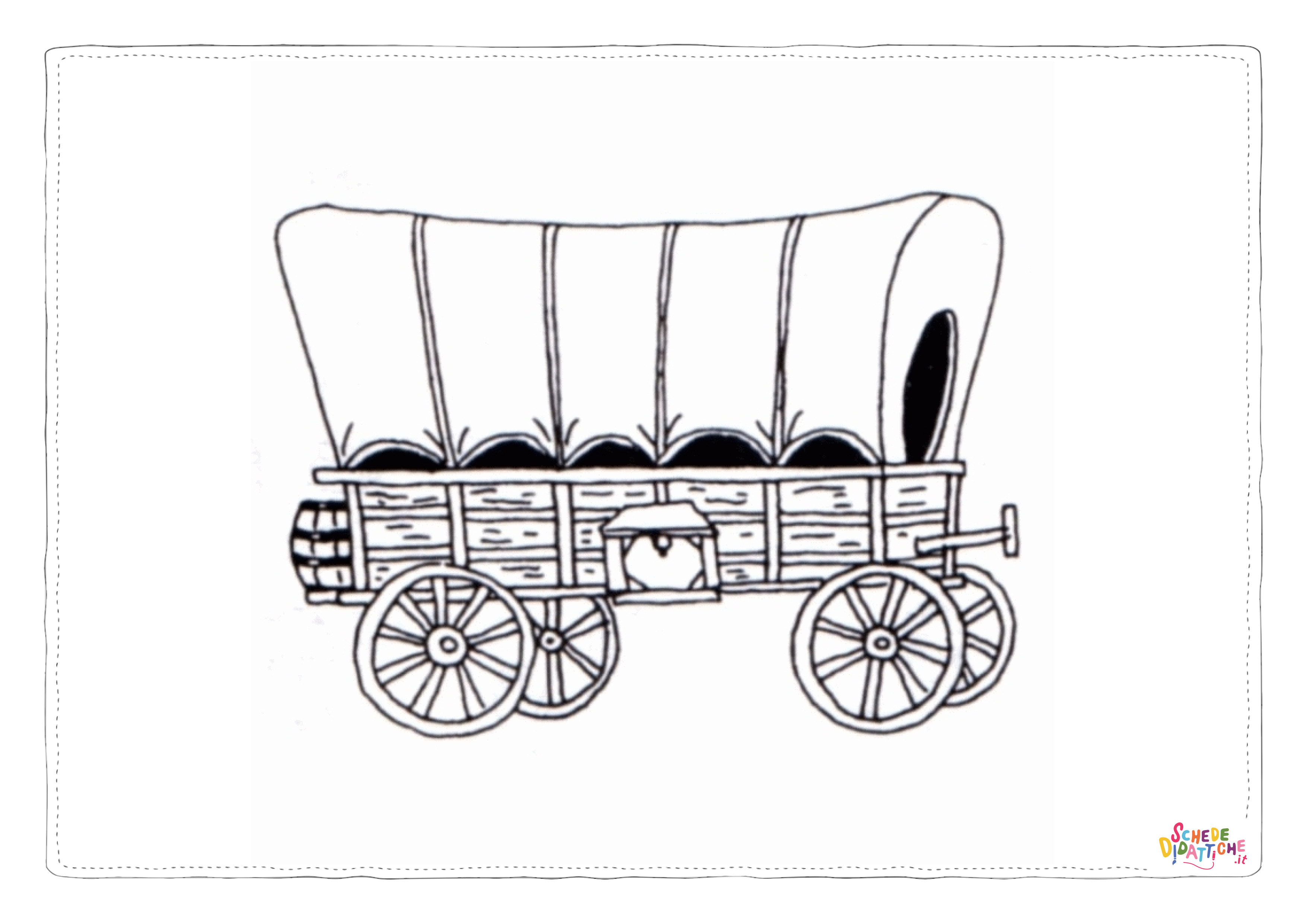 Disegno "Disegno di carrozza da stampare e colorare 10" Disegno di carrozza da stampare e colorare 10