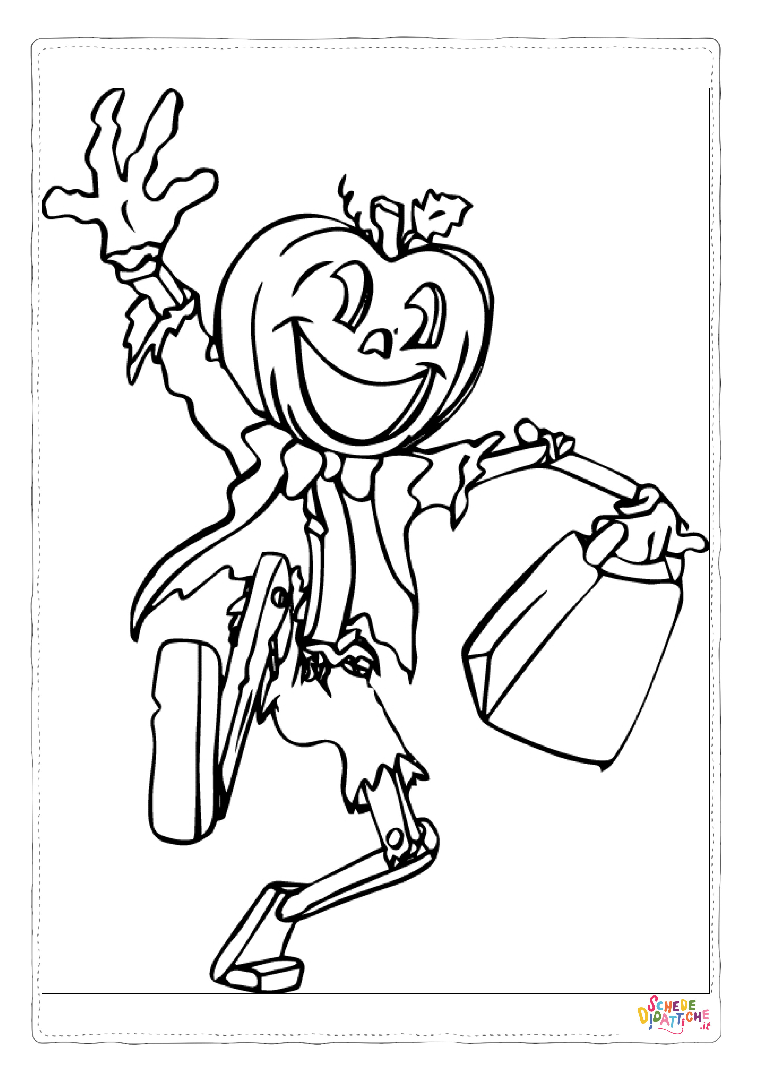 Disegno "Disegno di zucca di Halloween da stampare e colorare 2" Disegno di zucca di Halloween da stampare e colorare 2