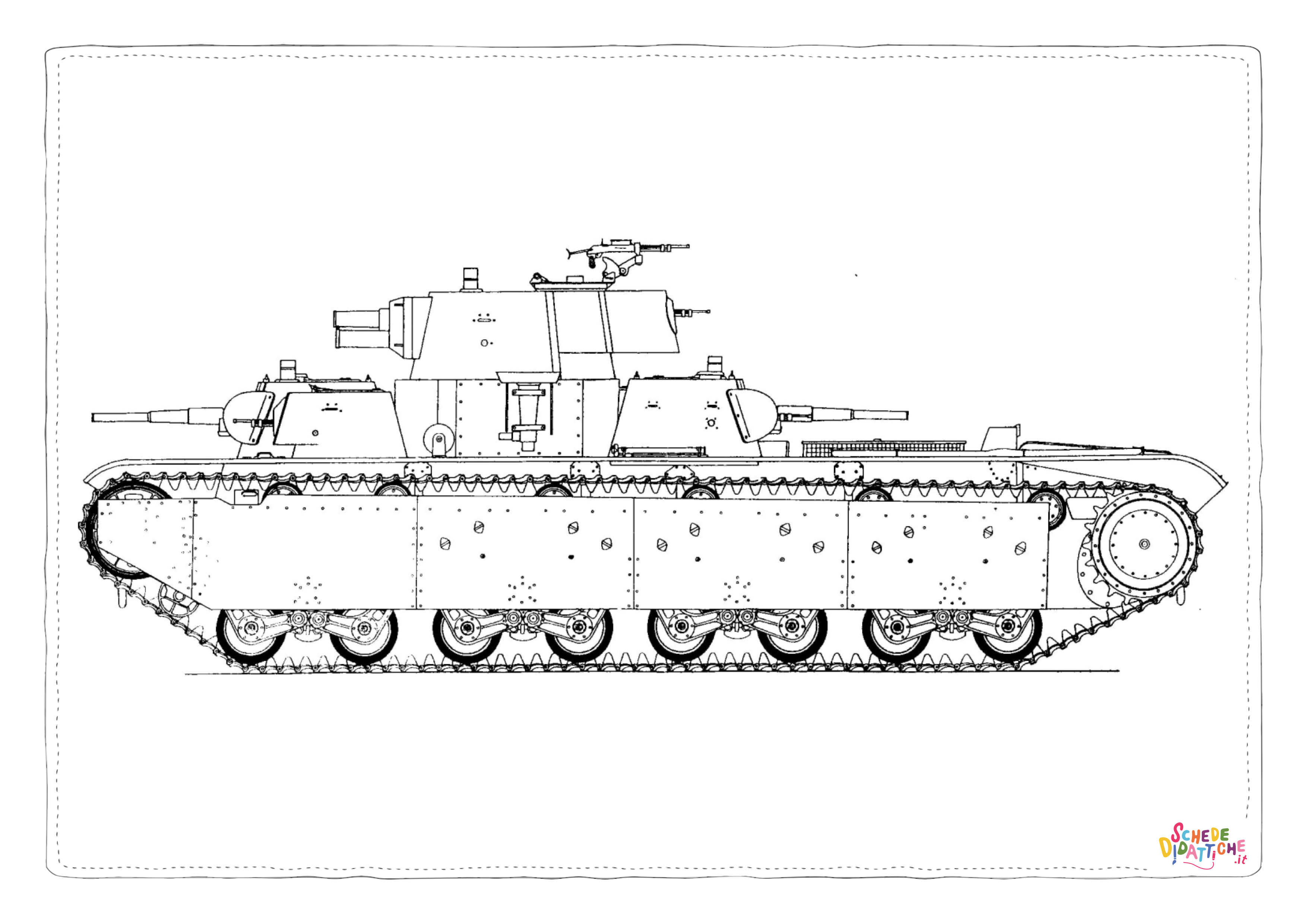 Disegno "Disegno di carro armato da stampare e colorare 16" Disegno di carro armato da stampare e colorare 16