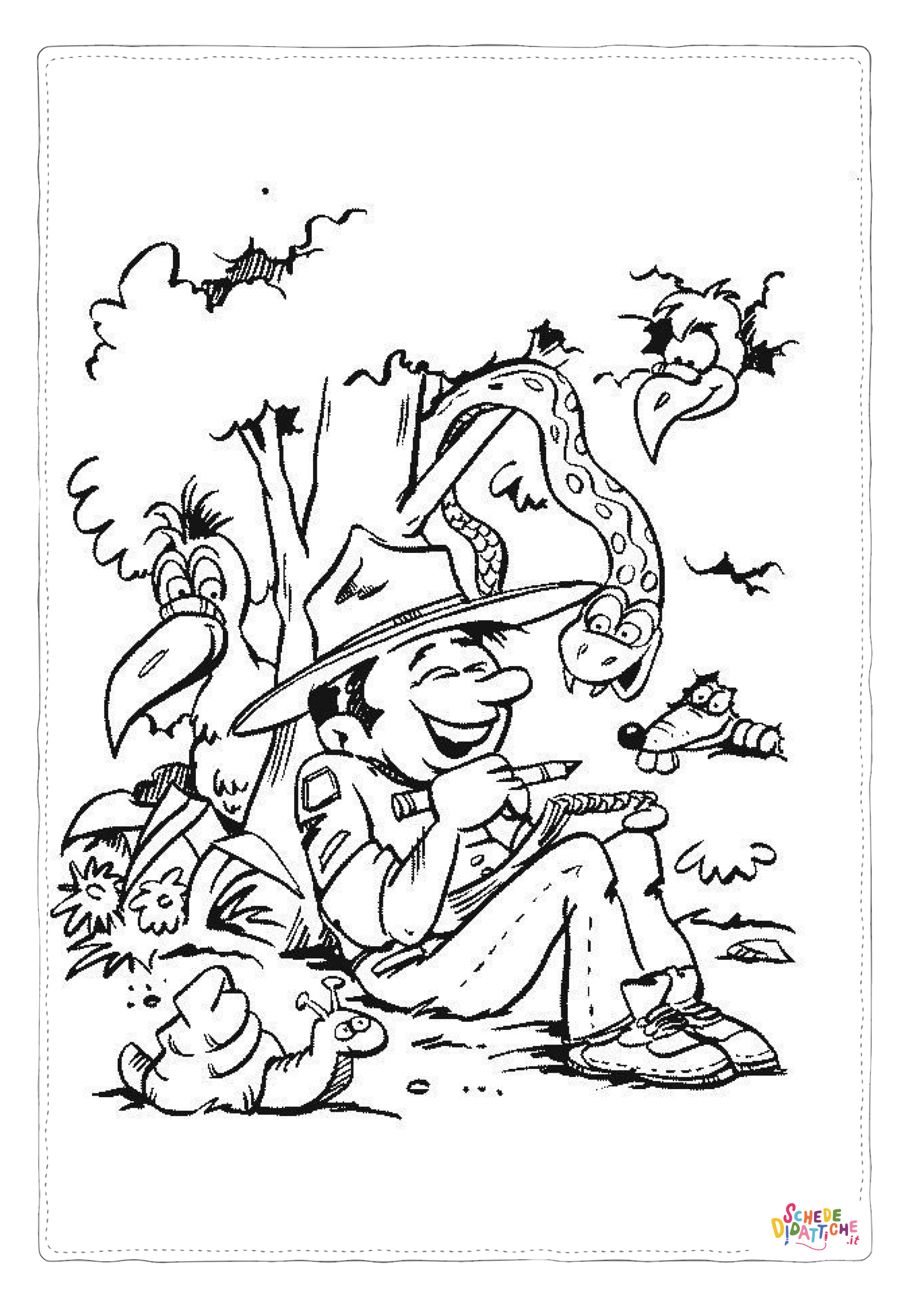 Disegno di campeggio da stampare e colorare 56