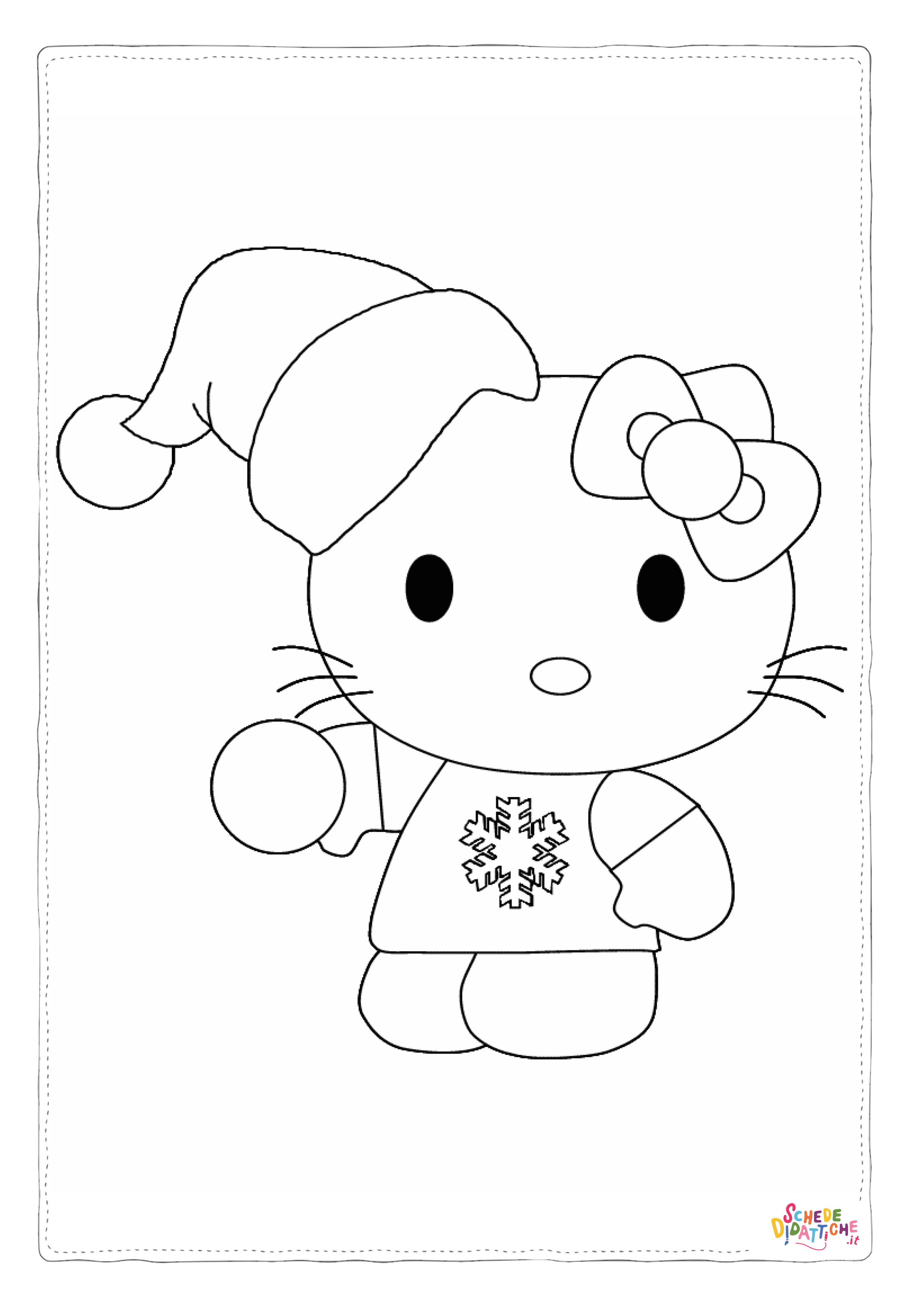 Disegno "Disegno di Hello Kitty da stampare e colorare 131" Disegno di Hello Kitty da stampare e colorare 131
