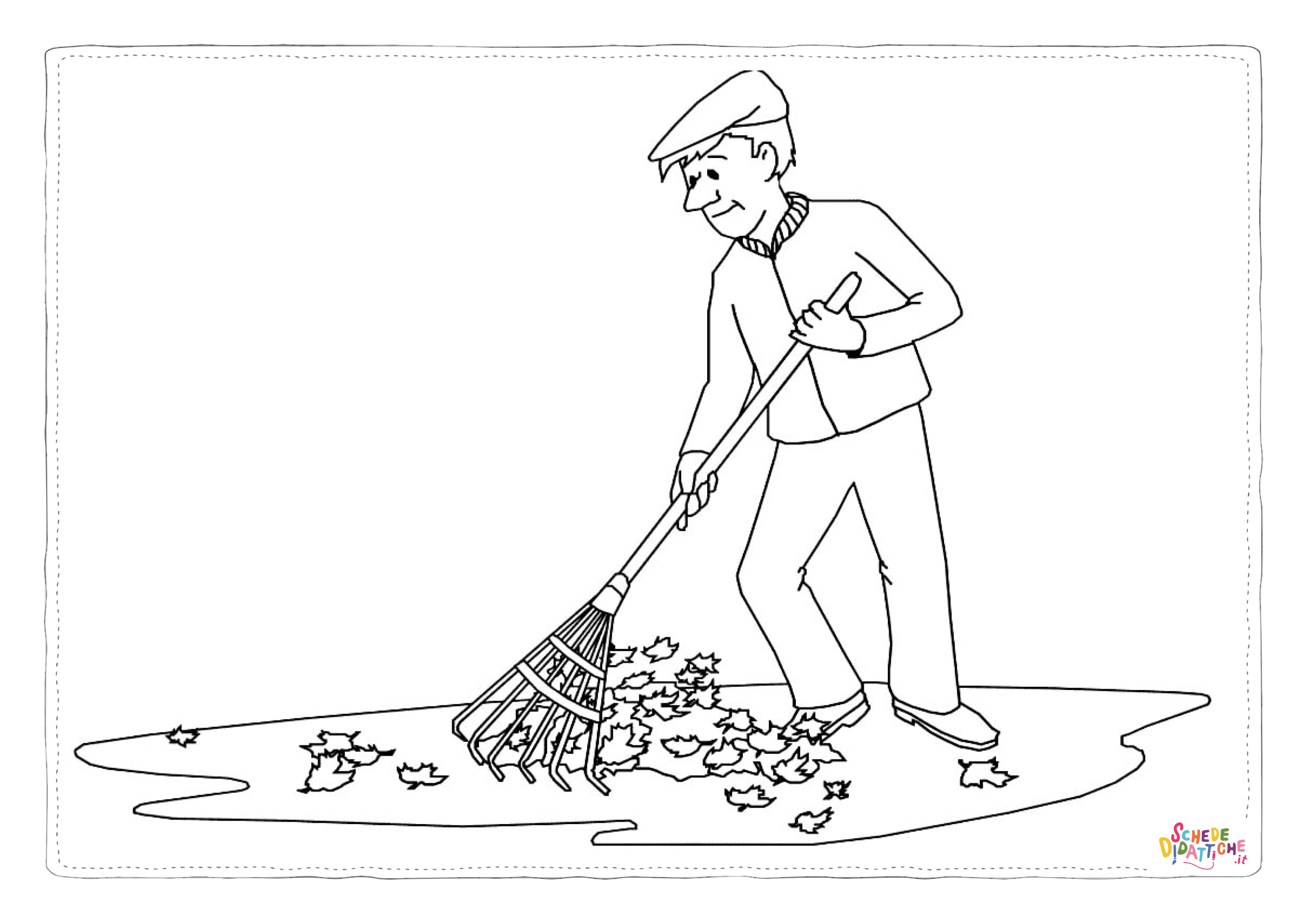 Disegno di giardiniere da stampare e colorare 23