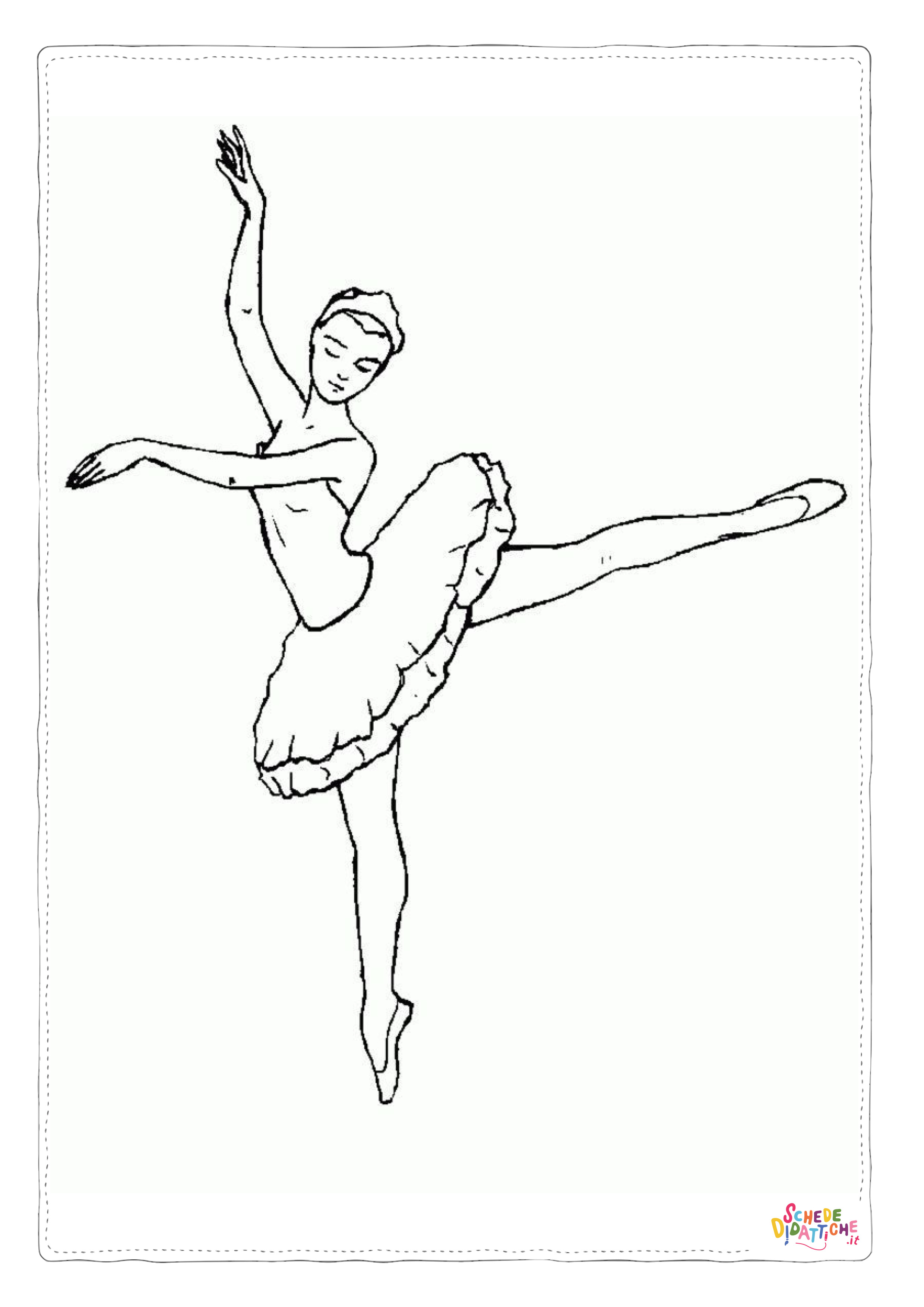 Disegno "Disegno di danza da stampare e colorare 19" Disegno di danza da stampare e colorare 19