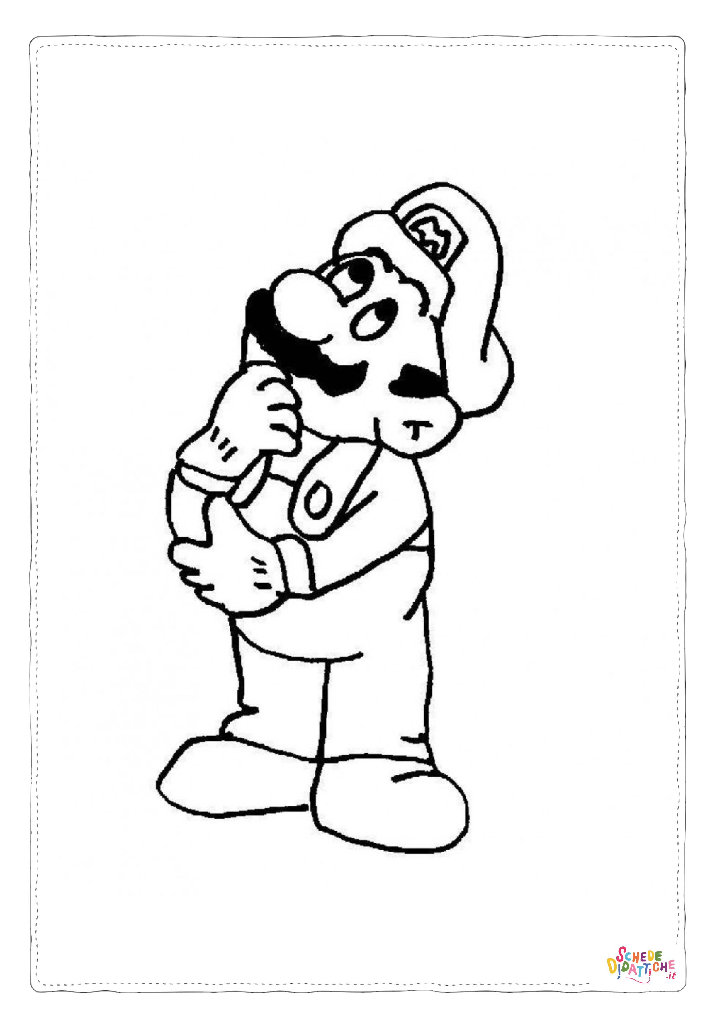 Disegno "Disegno di Super Mario da stampare e colorare 115" Disegno di Super Mario da stampare e colorare 115