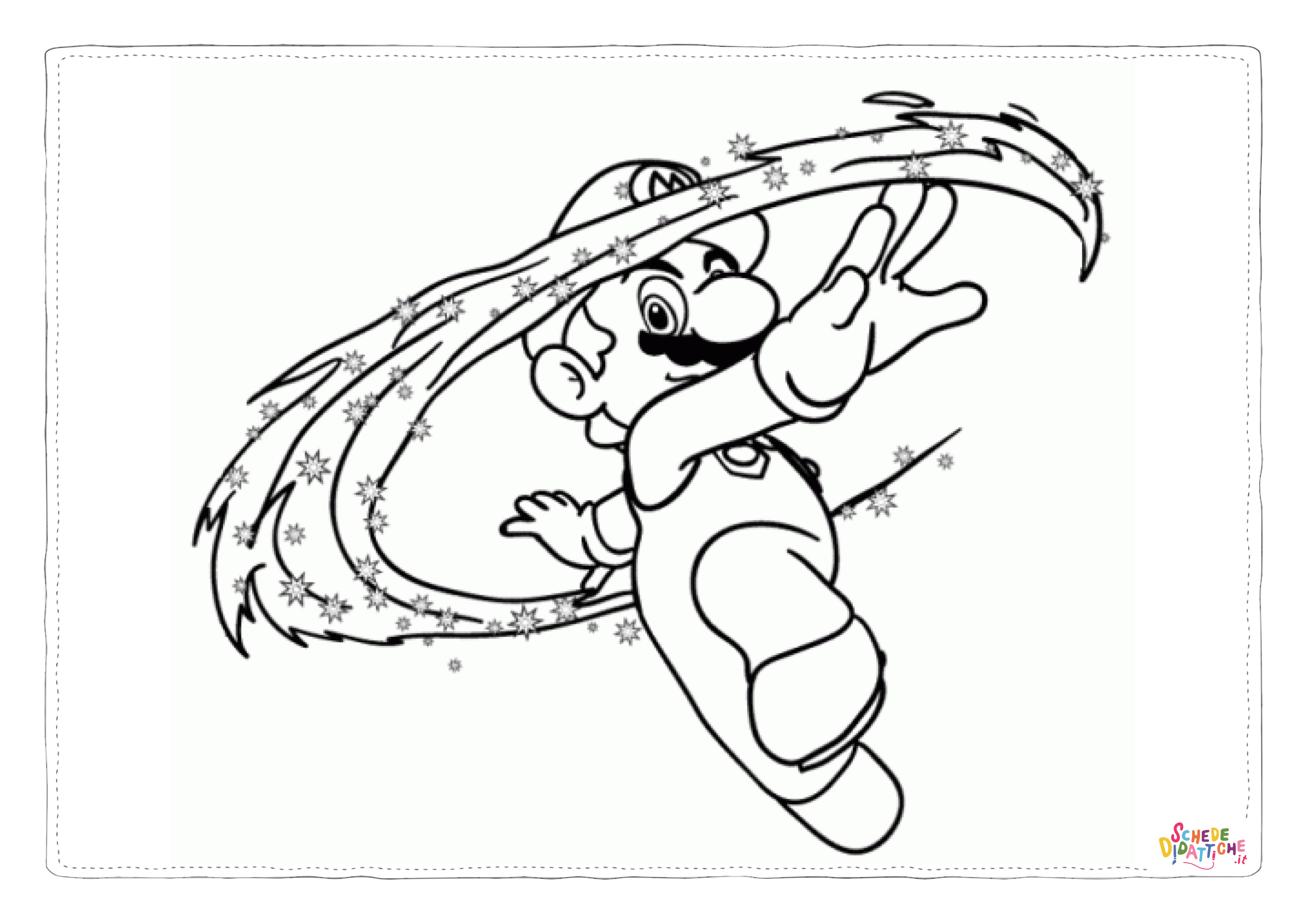 Disegno "Disegno di Super Mario da stampare e colorare 109" Disegno di Super Mario da stampare e colorare 109