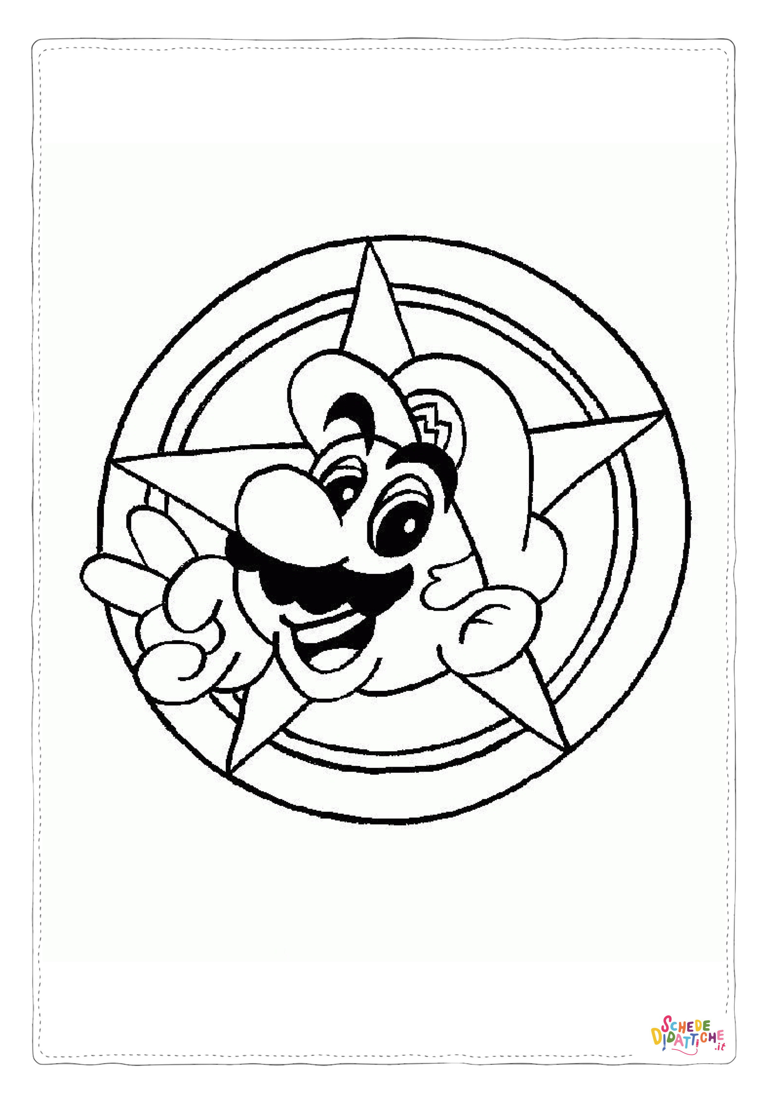 Disegno "Disegno di Super Mario da stampare e colorare 45" Disegno di Super Mario da stampare e colorare 45