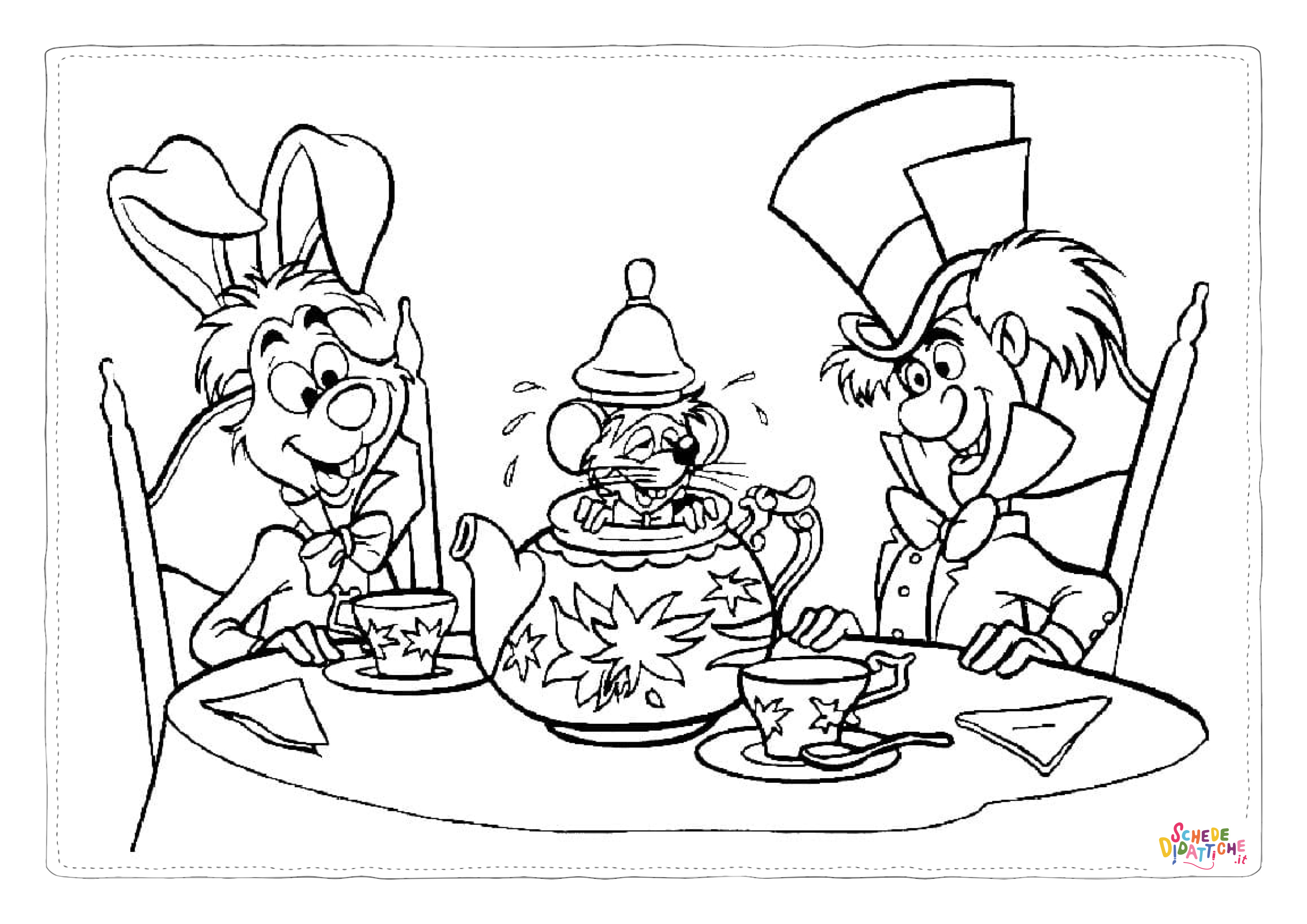 Disegno "Disegno di Alice nel paese delle meraviglie da stampare e colorare 82" Disegno di Alice nel paese delle meraviglie da stampare e colorare 82