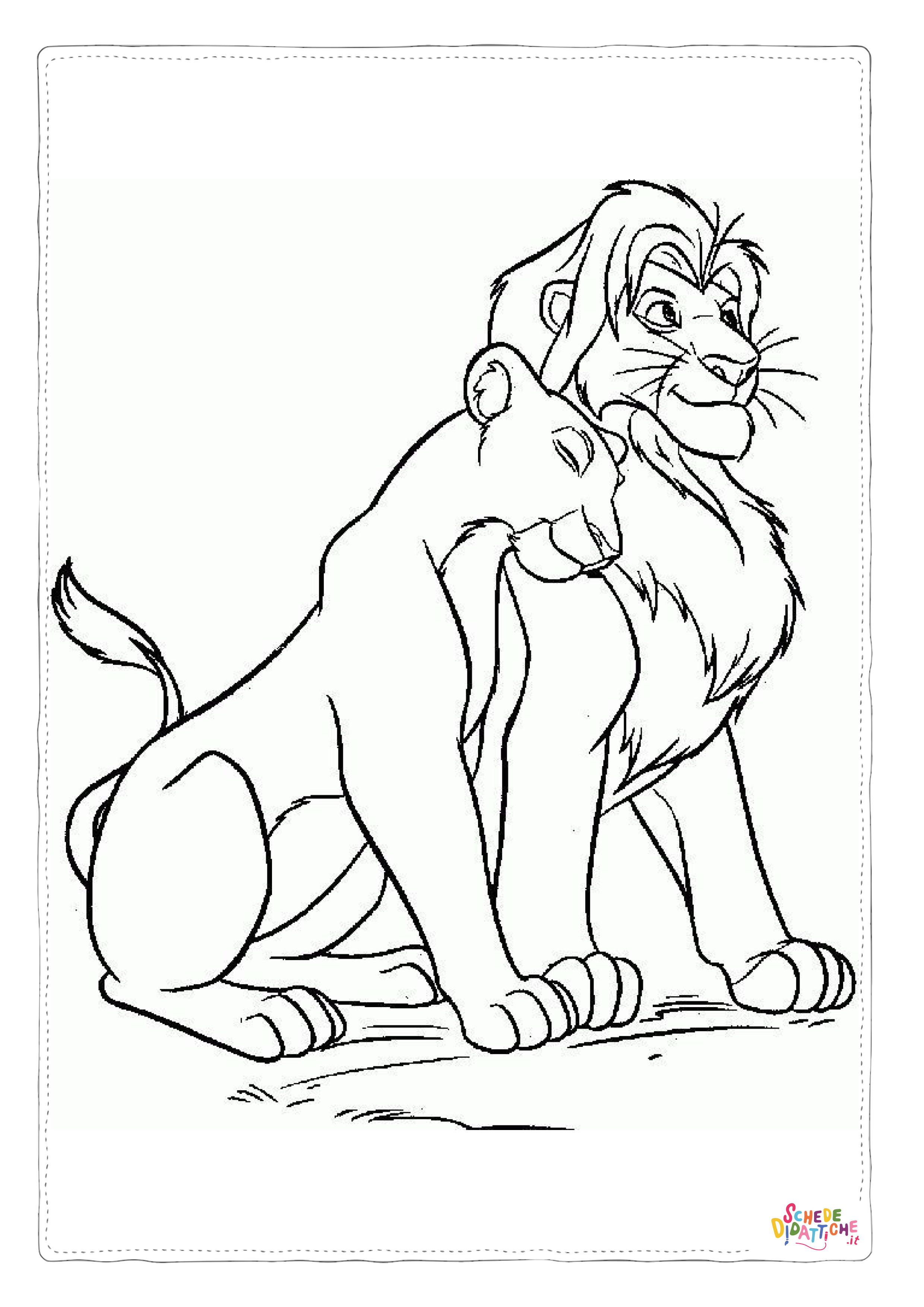 Disegno "Disegno di Re Leone da stampare e colorare 246" Disegno di Re Leone da stampare e colorare 246