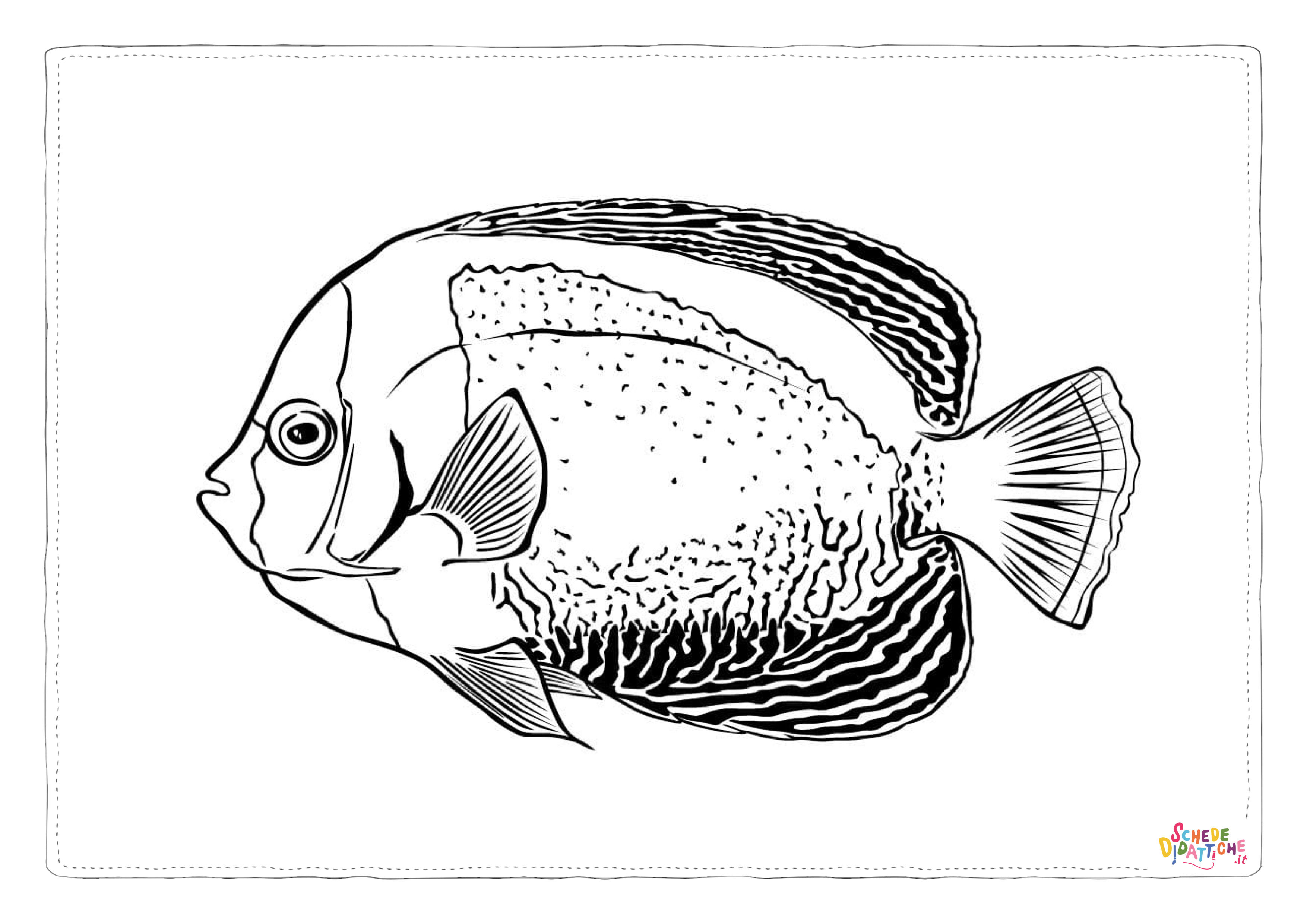 Disegno "Disegno di pesce da stampare e colorare 153" Disegno di pesce da stampare e colorare 153