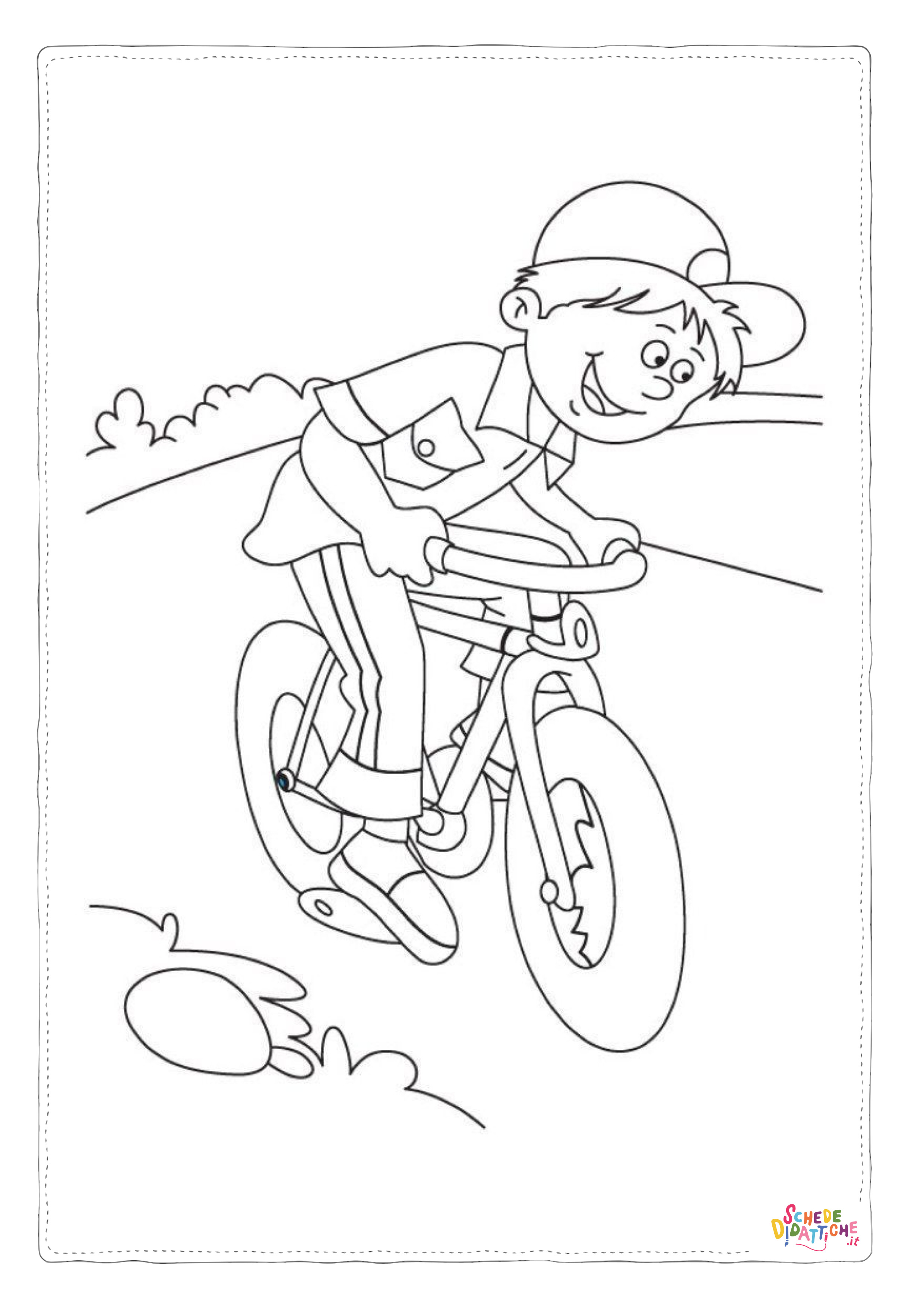 Disegno "Disegno di bicicletta da stampare e colorare 9" Disegno di bicicletta da stampare e colorare 9